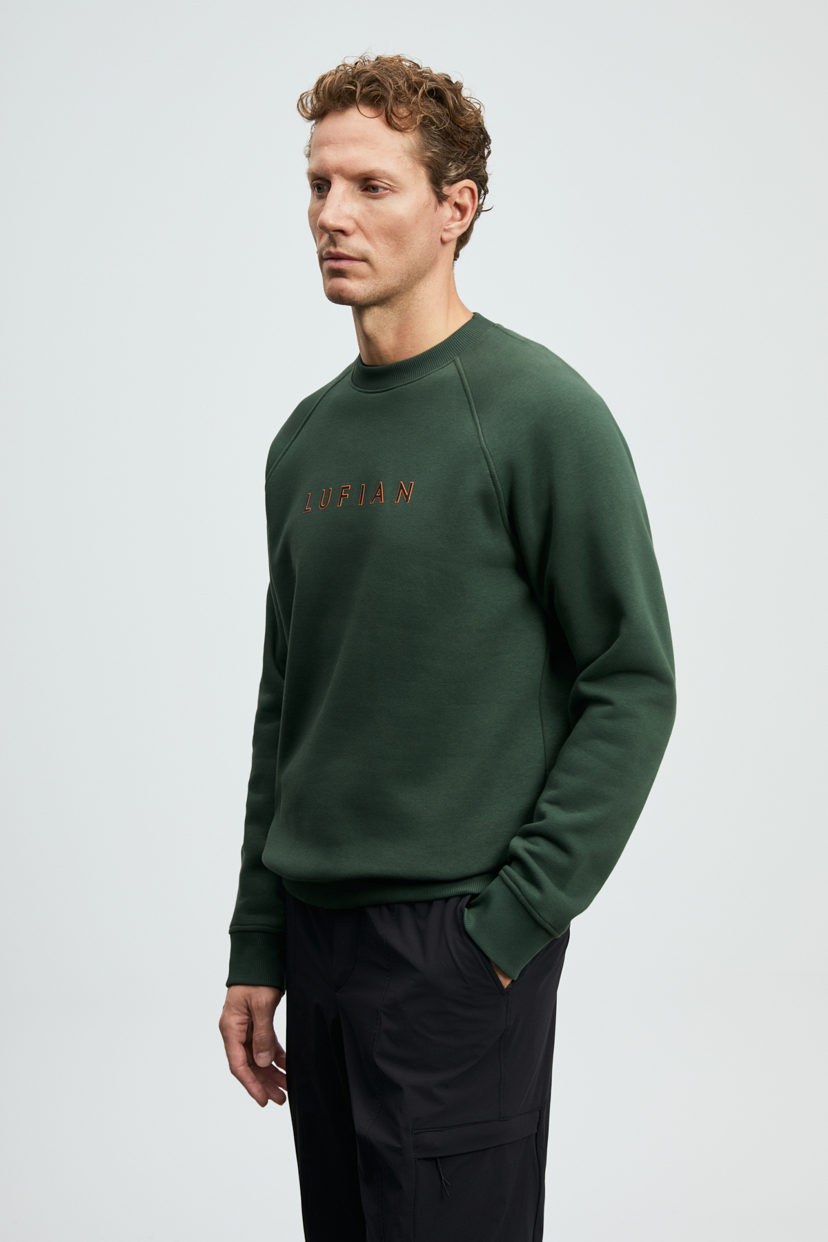 Lufian Bren Erkek Sweatshirt Çimen Yeşili görsel 3