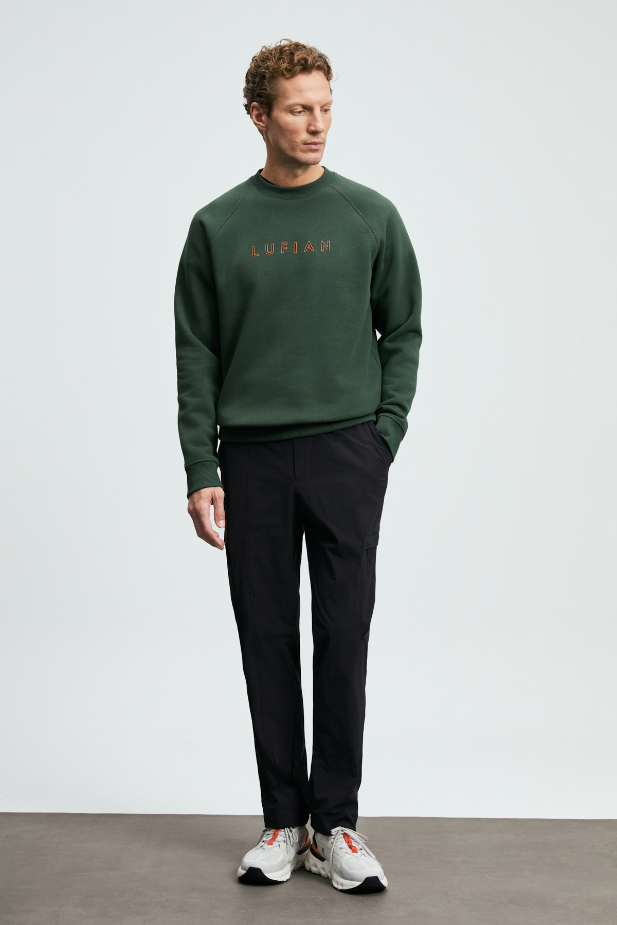 Lufian Bren Erkek Sweatshirt Çimen Yeşili görsel 4
