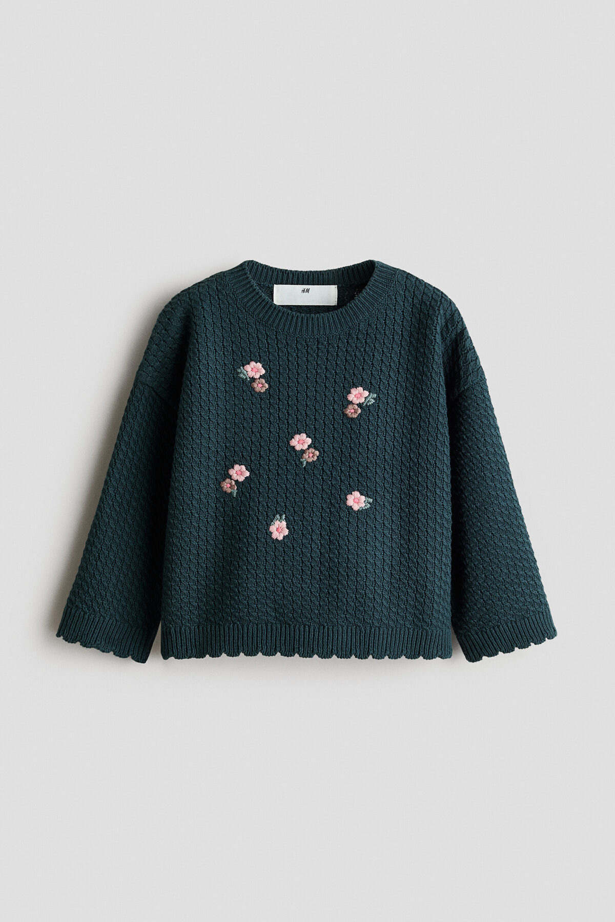 ژاکت نخی با جزئیات گلدوزی شده اچ اند ام سویشرت H&M