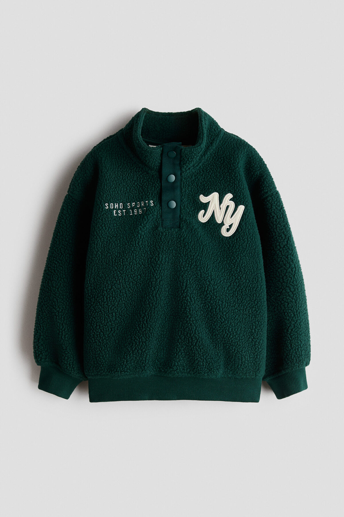 سویشرت مخمل یقه‌دار اچ اند ام سویشرت H&M