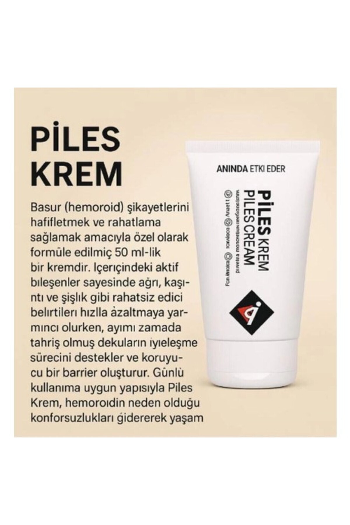 Piles Hemeroıdınız ve Bağsurunuz Için Yeni Formüllü Çözümünüzkremi 50 ml x 2 Adet — GU-EYF-23333-BLN — تصویر 5 از 5