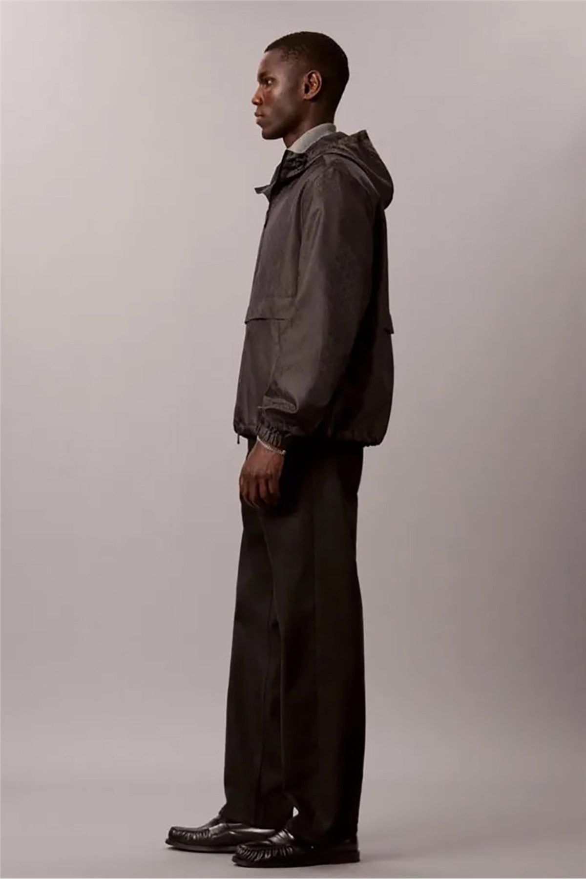 بادشکن مردانه فلنج نایلونی Ls Aop Windbreaker مشکی — مشکی LV04RH553G — تصویر 5 از 6