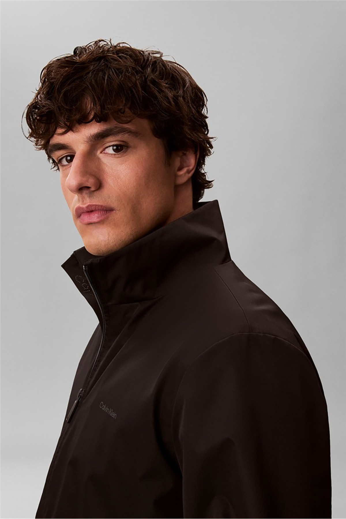 بادگیر مردانه یقه پایه نایلونی LS Windbreaker مشکی — مشکی LV04LF515G — تصویر 5 از 6