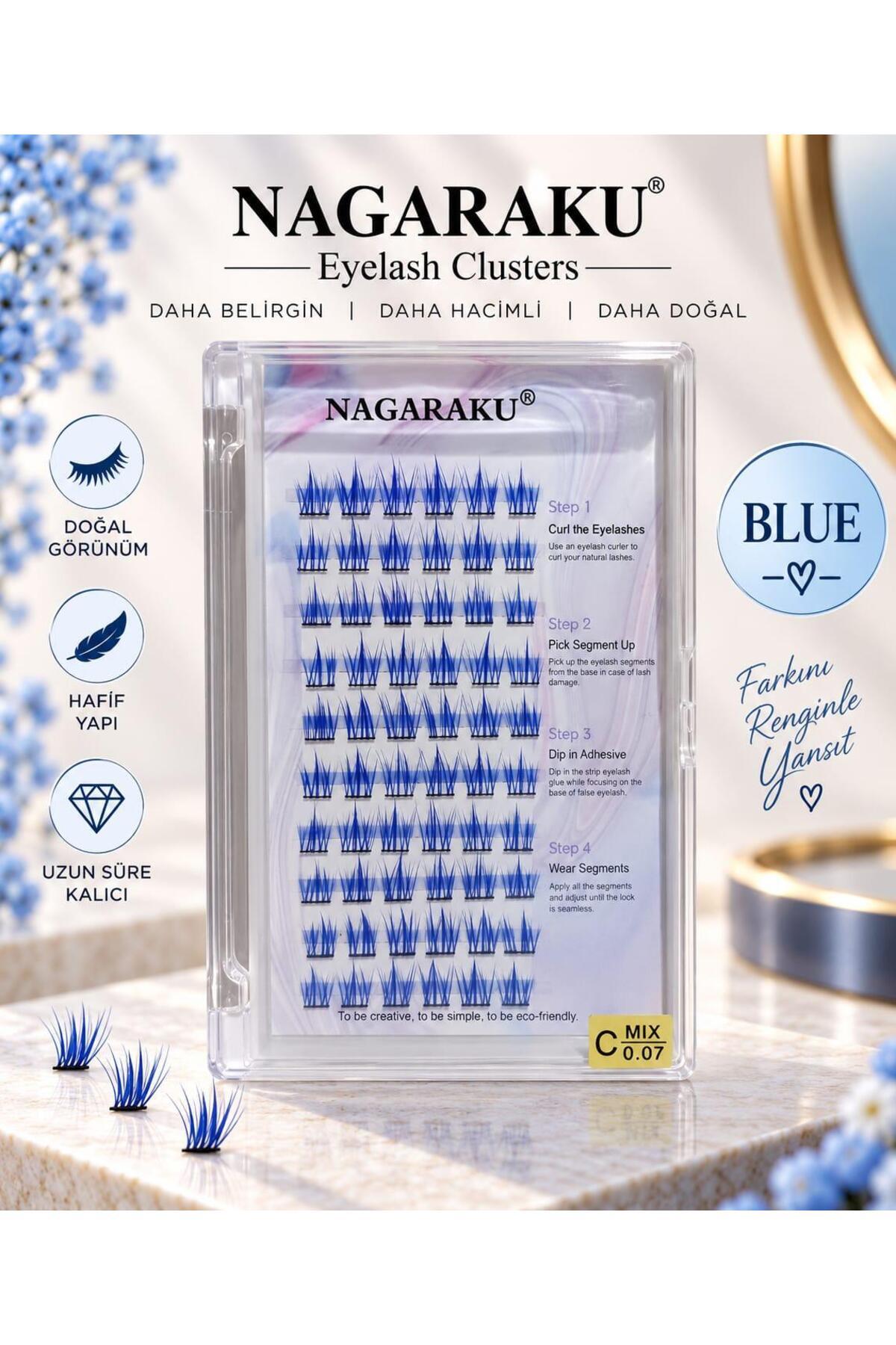 Nagaraku Takma Kirpik Çeşitleri Varyantlı 53 Model — بژ GZLNAGA1