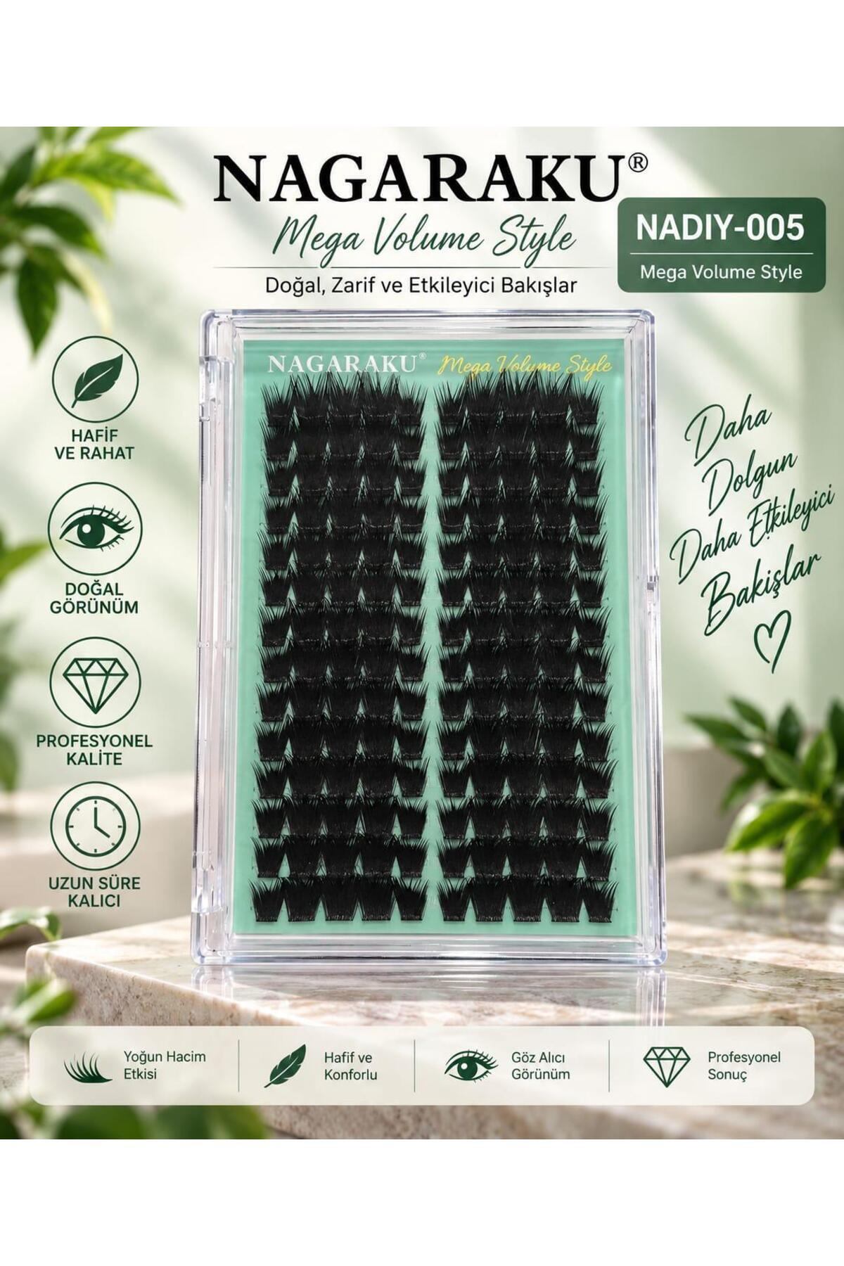 Nagaraku Takma Kirpik Çeşitleri Varyantlı 53 Model — بژ GZLNAGA1