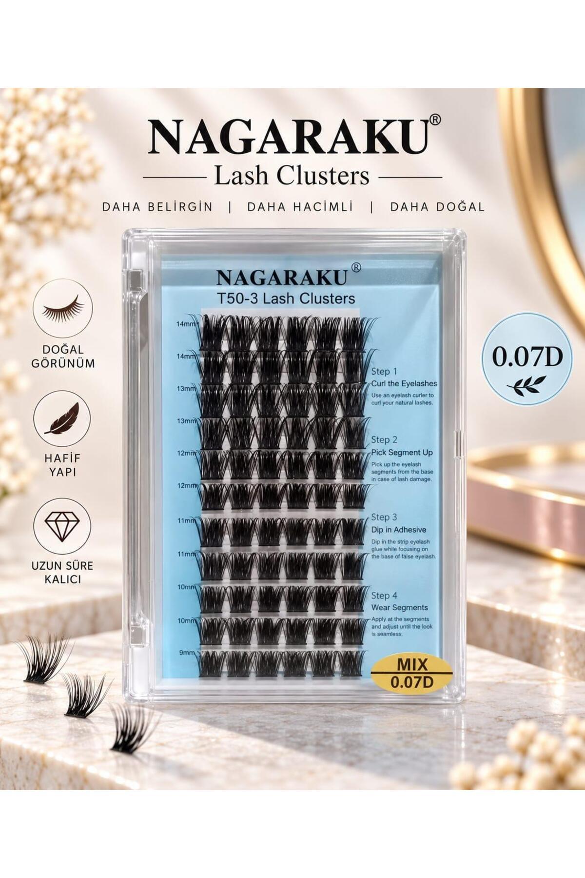 Nagaraku Takma Kirpik Çeşitleri Varyantlı 53 Model — بژ GZLNAGA1
