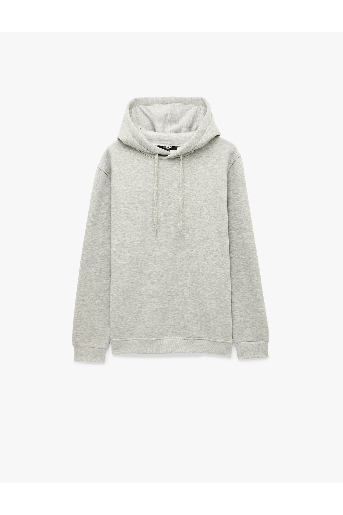 Şardonlu Uzun Kollu Basic Kapşonlu Sweatshirt