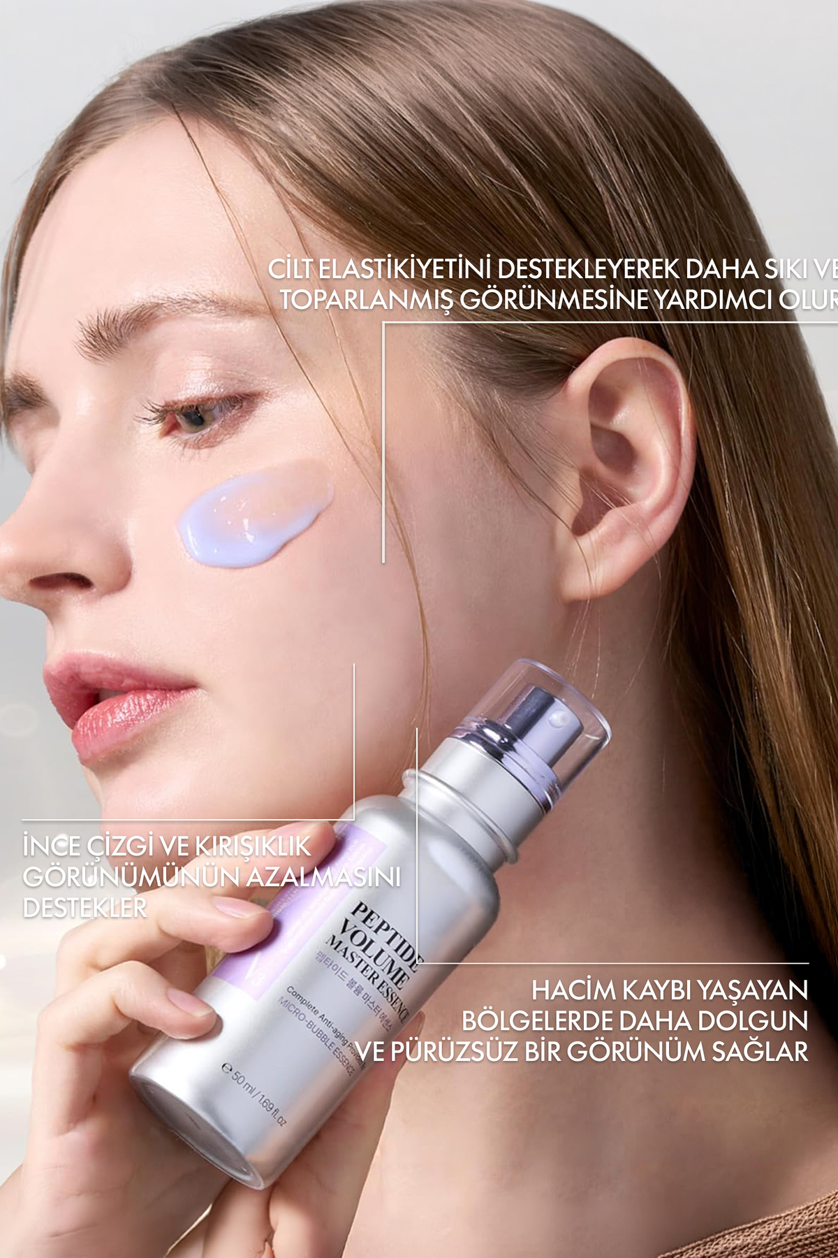 Peptide Volume Master Essence | 12 Peptit Kolajen Elastin İçeren Kırışıklık Karşıtı ve Sıkılaştırıcı Köpüren Yüz Esansı 50 ml — Pepti-2 — تصویر 4 از 5