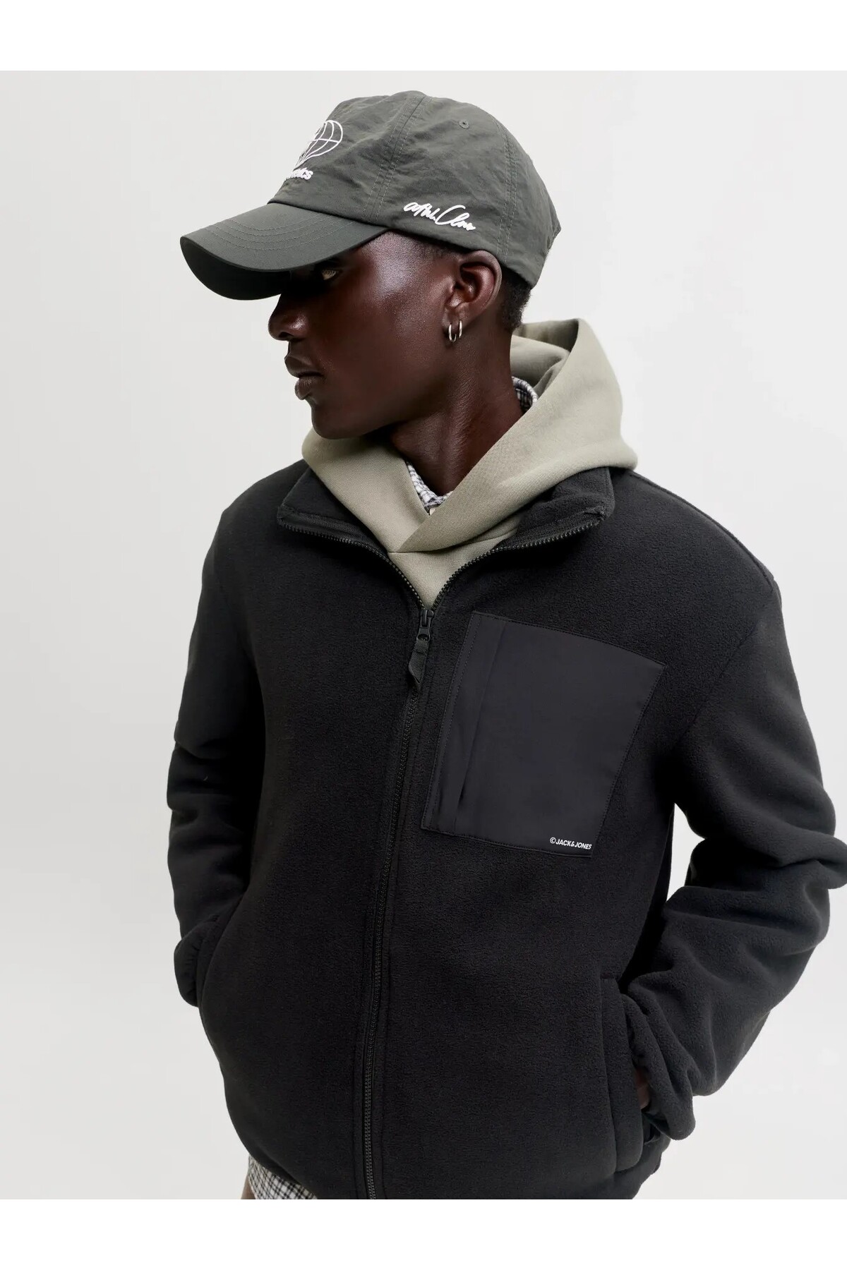 Jack & Jones Erkek Siyah Jjemason Fleece Sn Polar görsel 4