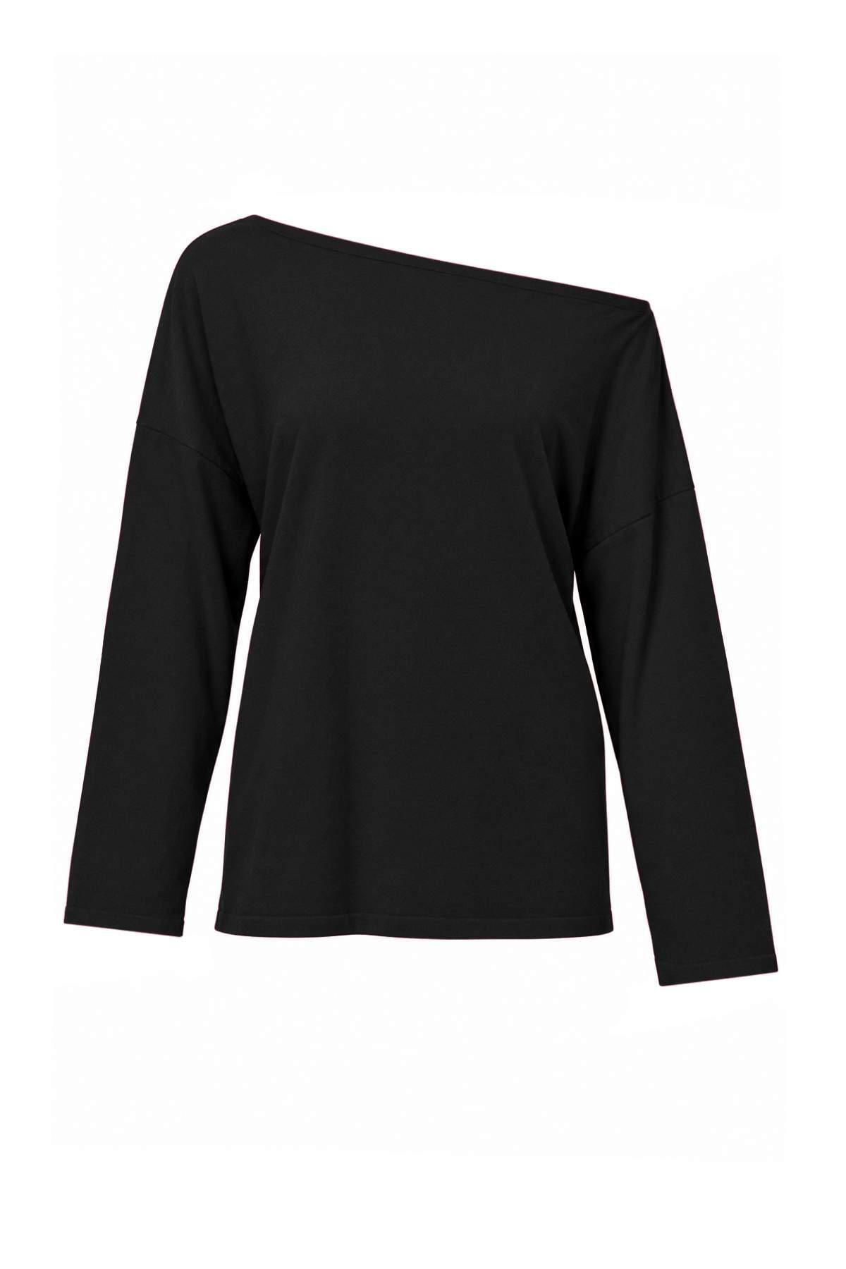 Trendyolmilla Curve Siyah İnce Kayık Yaka Fitted Bele Oturan Triko Kazak TBBAW27AN00083
