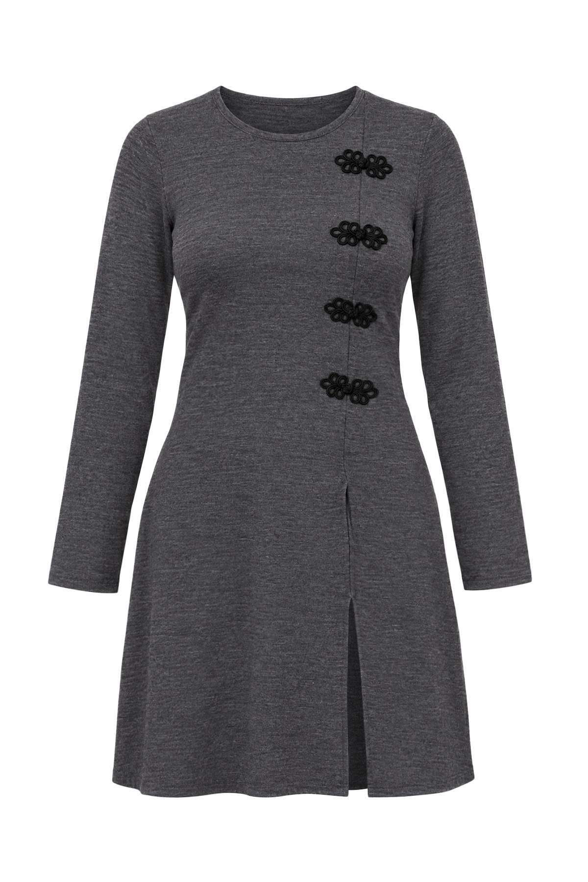 Trendyolmilla Modest Antrasit Trend Aksesuar Detaylı Triko Tesettür Hırka TCTAW27AK00008