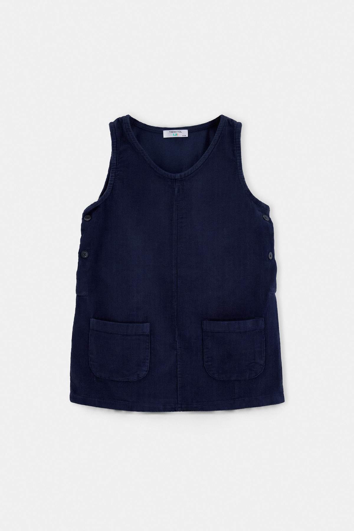 Trendyolmilla Kids Lacivert Kız Çocuk Kadife Mini Örme Elbise TKDAW27EL00012