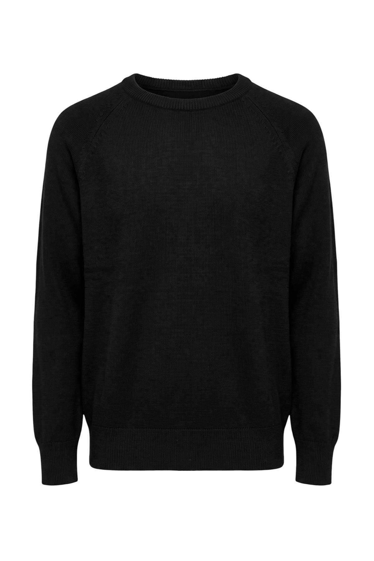 Trendyolmilla Siyah Basic Bisiklet Yaka Triko Kazak TWOAW27KZ00250