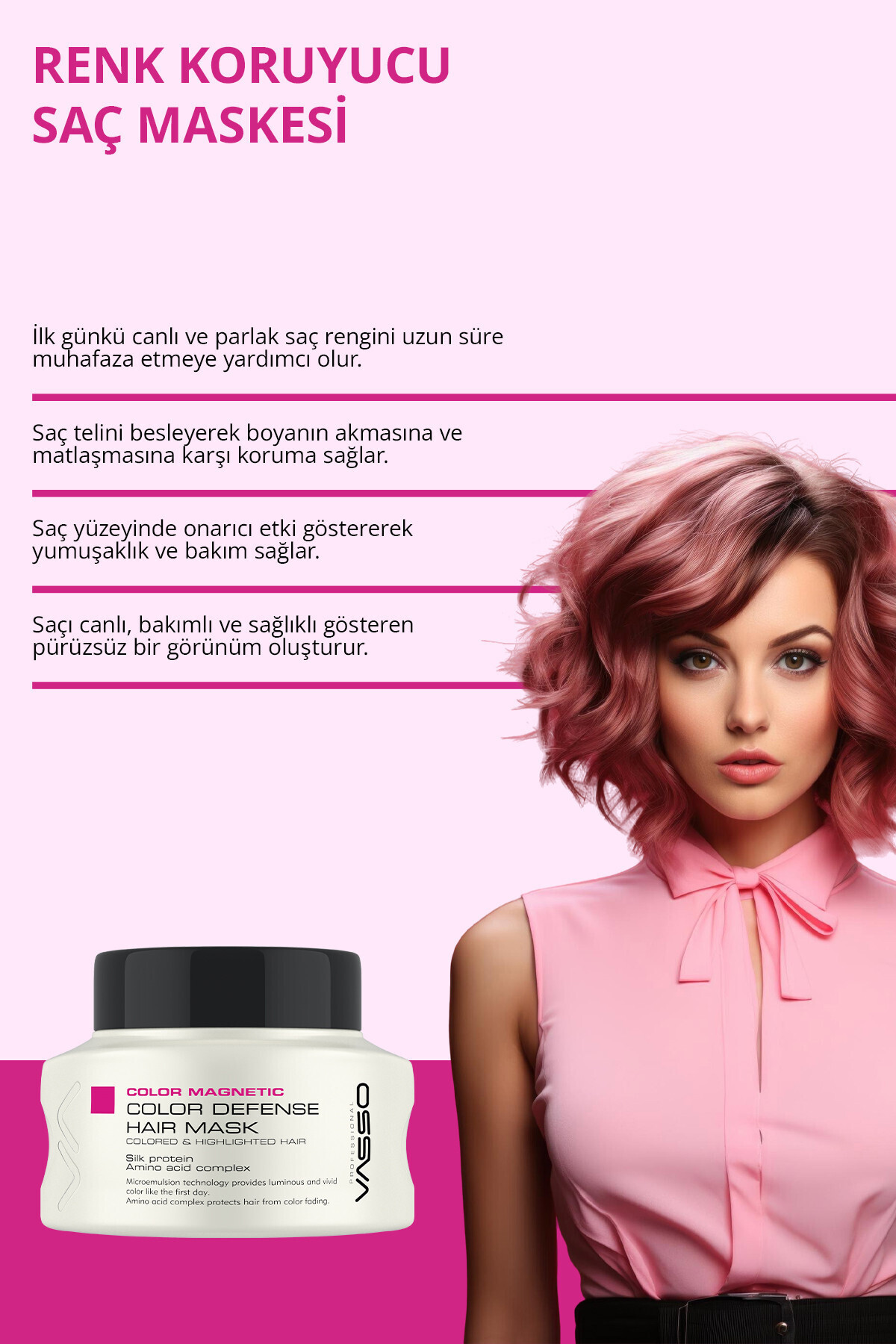 Boyalı Saçlar Için Ipek Proteinli Renk Koruyucu Maske 150 ml — eyb8699216349151 — تصویر 3 از 8