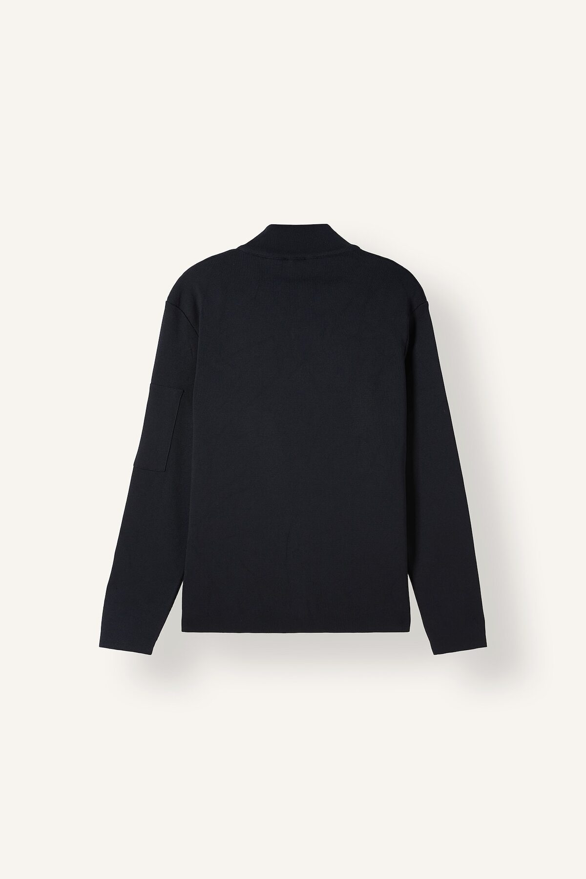 لباس بافتنی با زیپ یقه کالج استاندارد فیت Bomber Cardigan F7641AX26AU — سرمه‌ای — تصویر 6 از 6