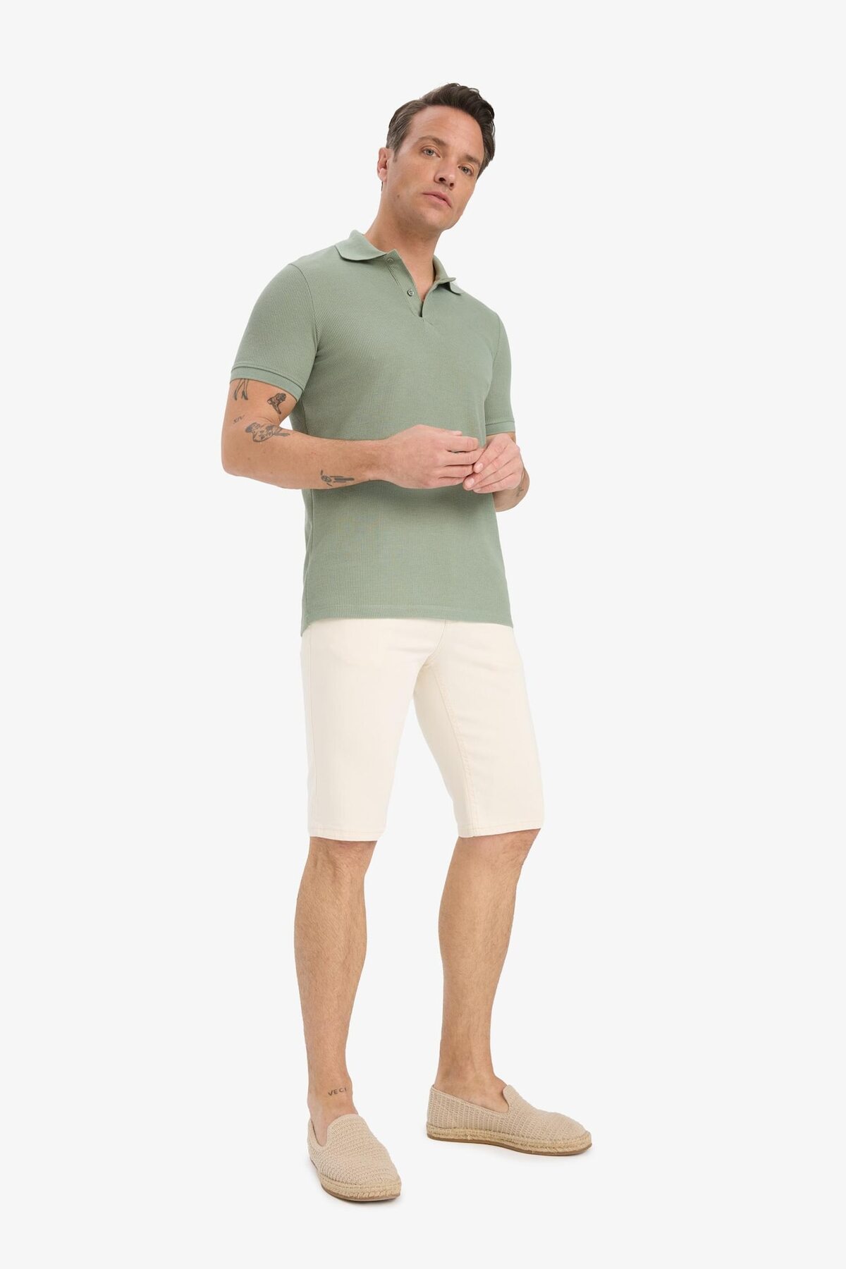 DeFacto Slim Fit Jean Bermuda Şort B0380AX25SM görsel 4