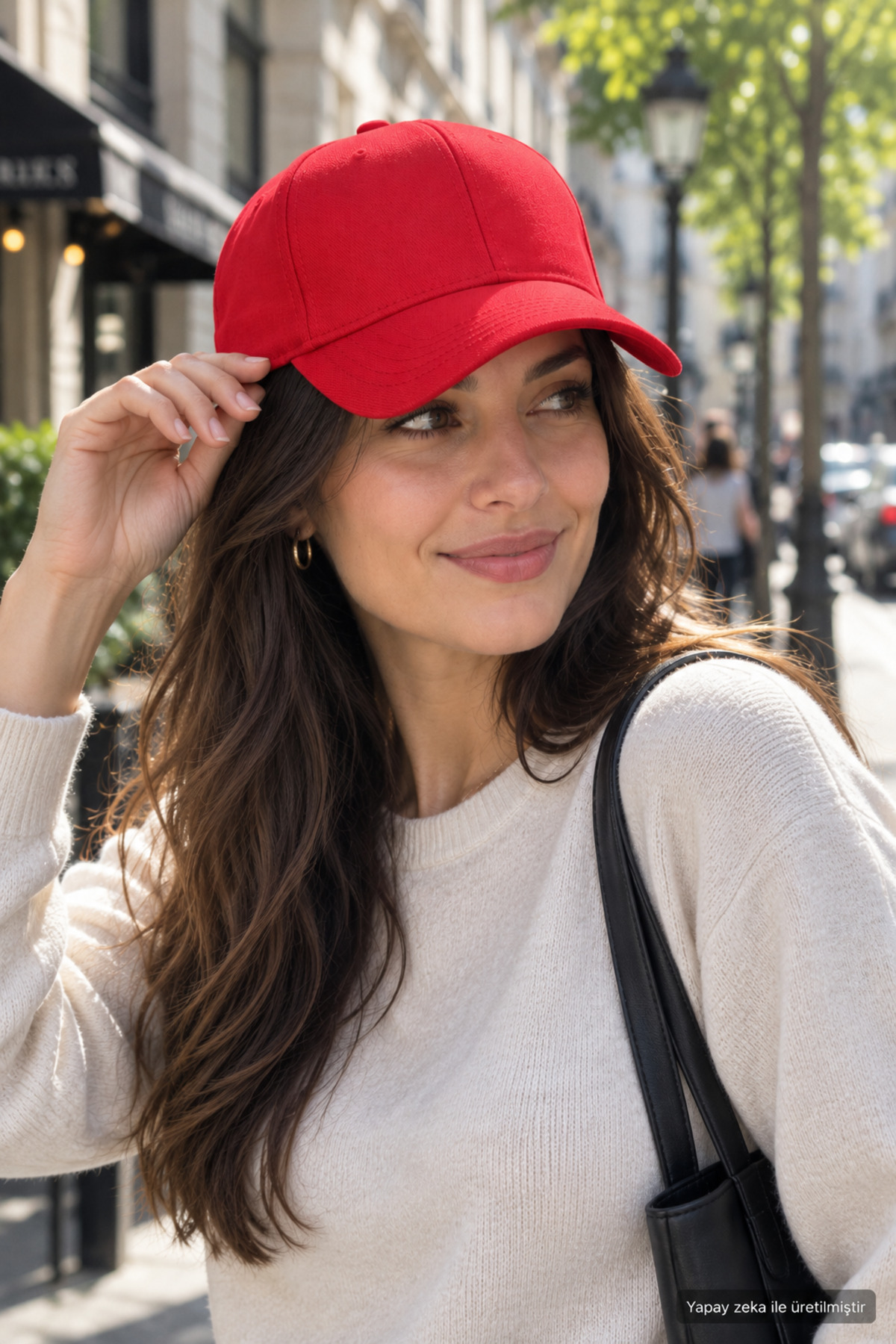 ZERAMİNE Kırmızı Düz Baseball Şapka Arkası Cırtlı Ayarlanabilir Unisex Kep, Günlük Spor Basic Model Şapka görsel 2