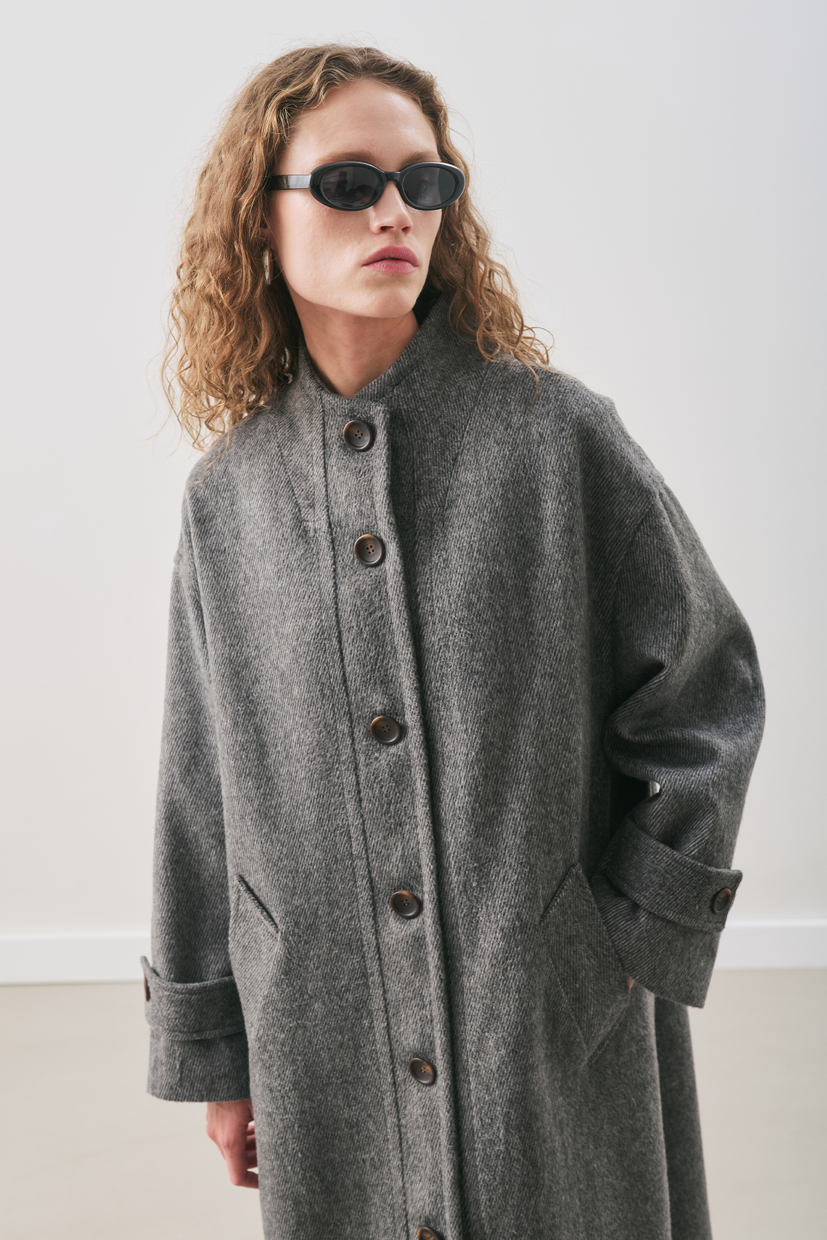 Manuka RAI OVERSIZE KABAN ANTRASİT görsel 3