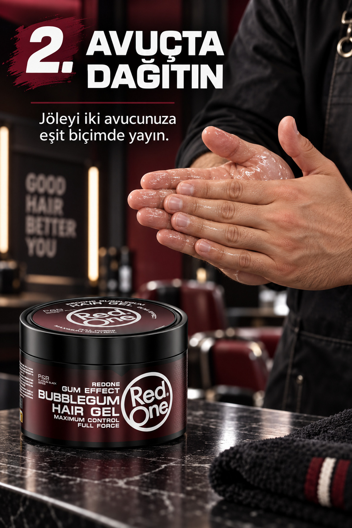 Redone Bubblegum Sakız Kıvamlı Ultra Sert Saç Jölesi 450 ml — 8697926016844 — تصویر 6 از 8