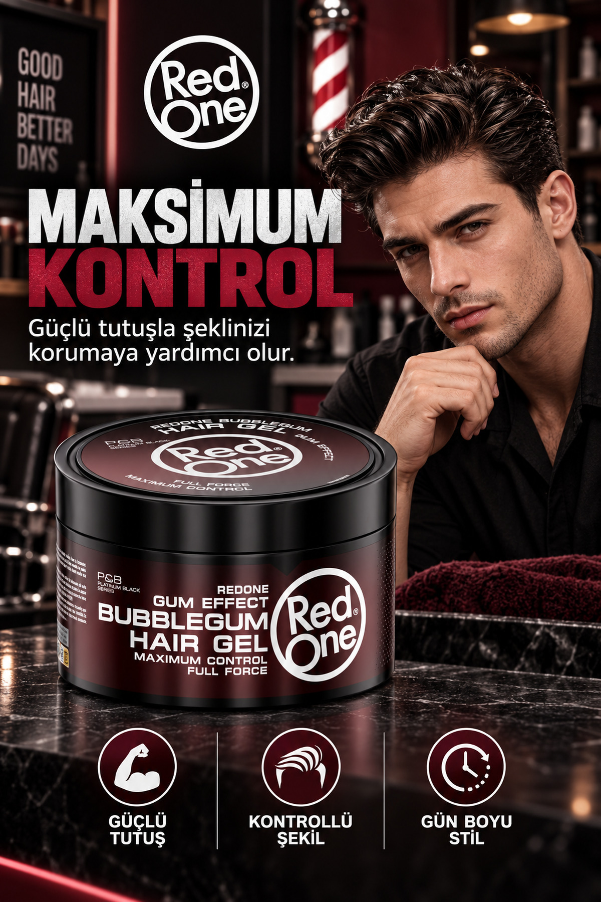 Redone Bubblegum Sakız Kıvamlı Ultra Sert Saç Jölesi 450 ml — 8697926016844 — تصویر 2 از 8