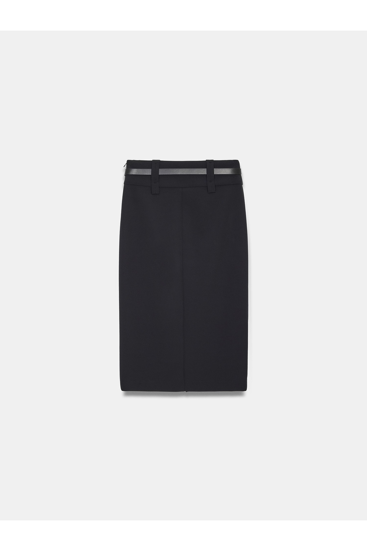 Dilvin 81083 Yırtmaçlı Midi Etek-Siyah görsel 7