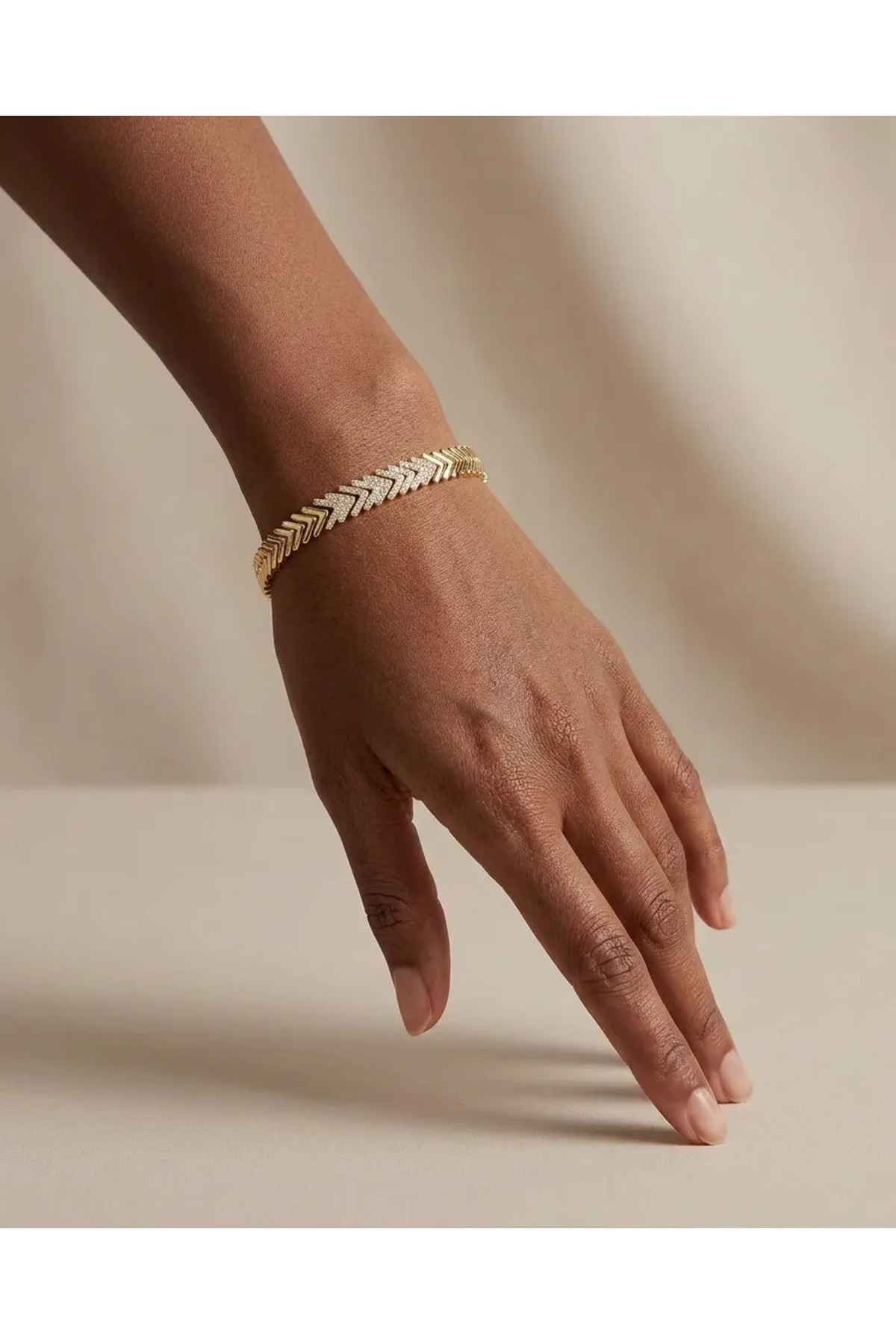 XUPING JEWELRY POKAK 14k Altın Kaplama Zirkon Taşlı Balık Sırtı Kuyumcu İşçiliği VIP Bileklik-17cm+2cm görsel 3