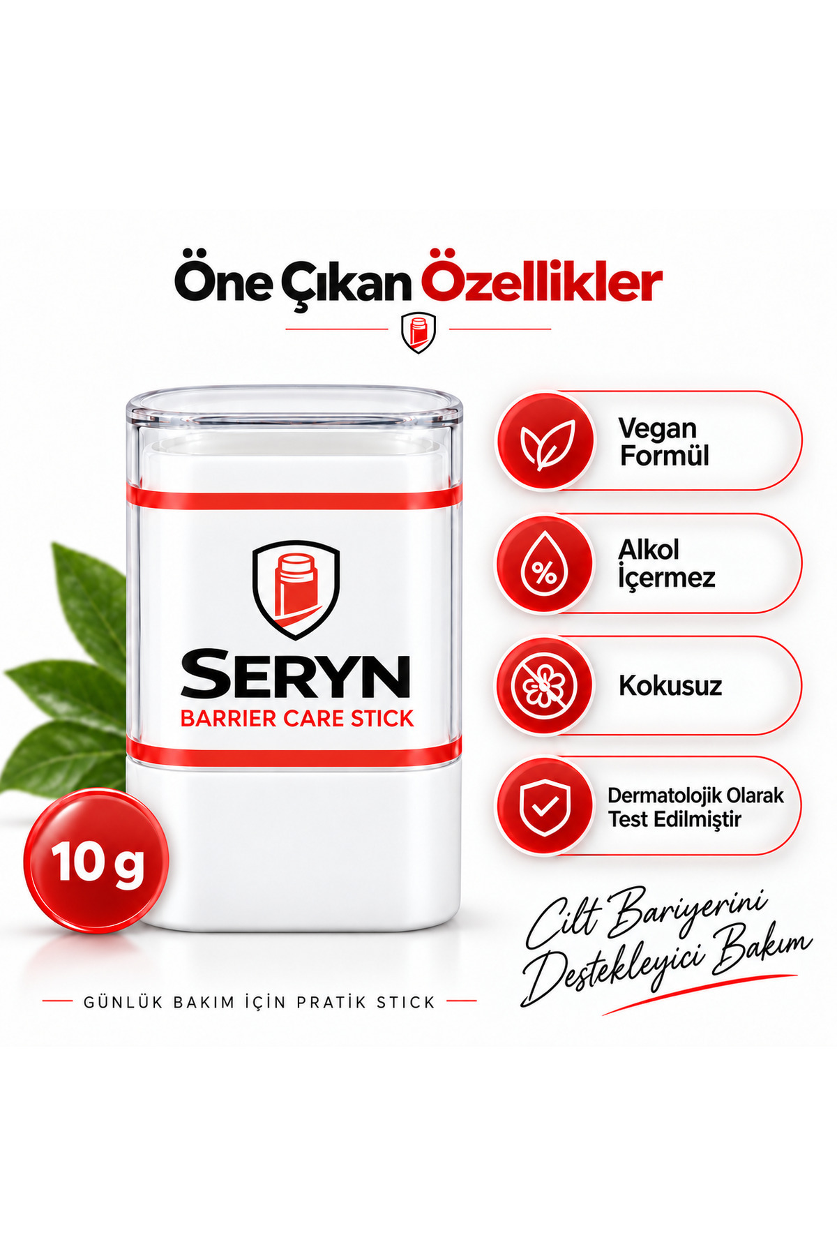 Barrier Stick 10 g – Sürtünmeye Özel Cilt Bakım Stick – İç Bacak, Ayak ve Sürtünmeye Maruz Kalan Bölgeler İçin Kokusuz, Vegan — STCK10 — تصویر 3 از 6