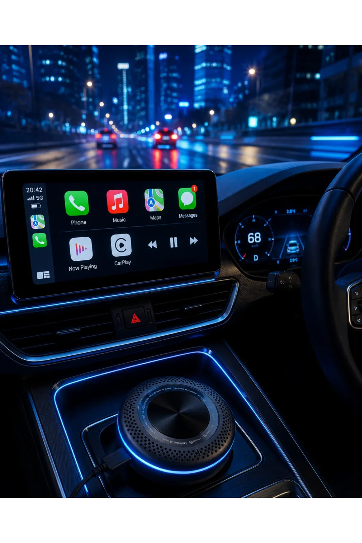SS HOME CONCEPT Kablosuz CarPlay Android Auto Destekli Akıllı TV Box 4G Sim Kart Girişli Televizyon