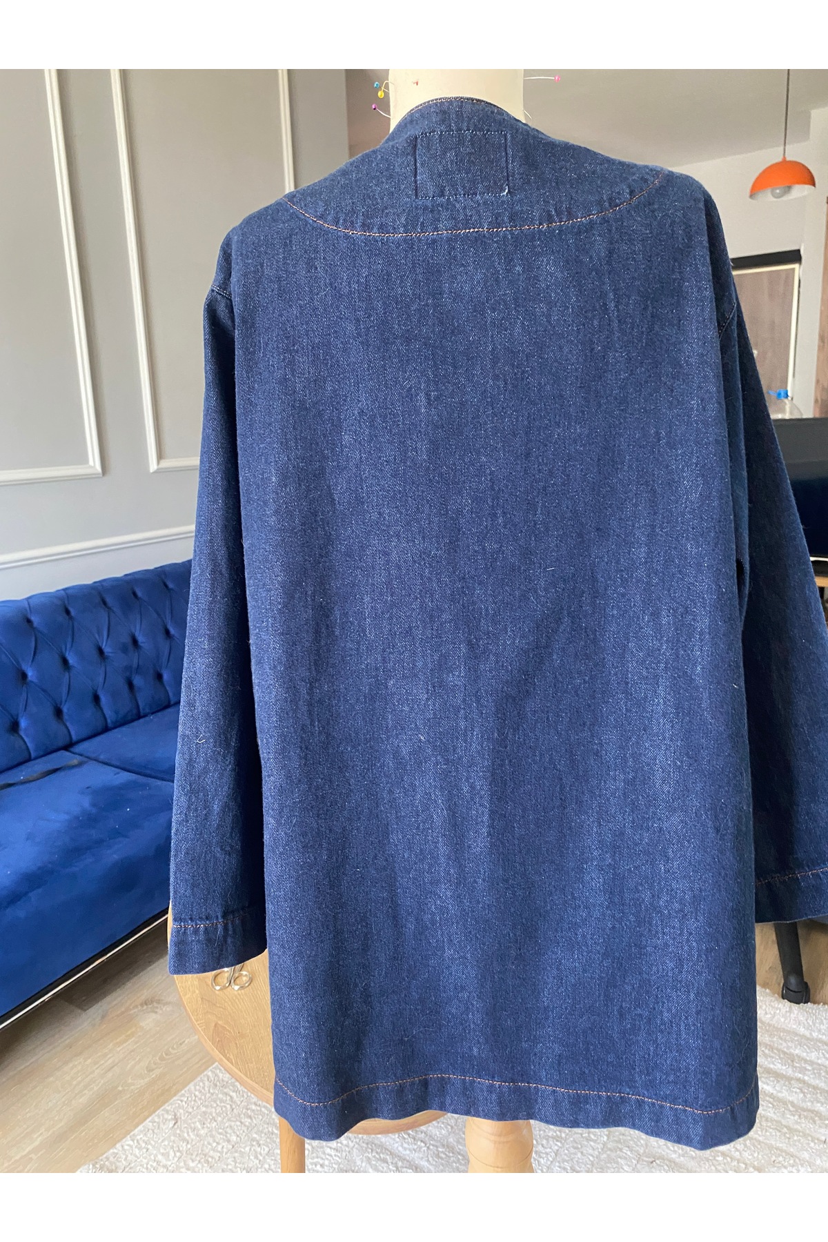 Belted Denim Kimono · View 5