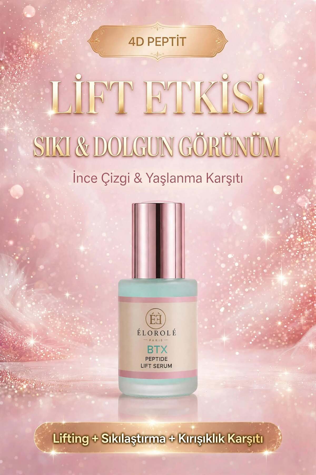BTX Peptide Lift Leke Serum - Yaşlanma Karşıtı Görünüm, Kırışıklık ve İnce Çizgi Görünümünü Azaltmaya Yardımcı, Peptitli Dolgun ve Sıkı Görünüm — 8685260664012