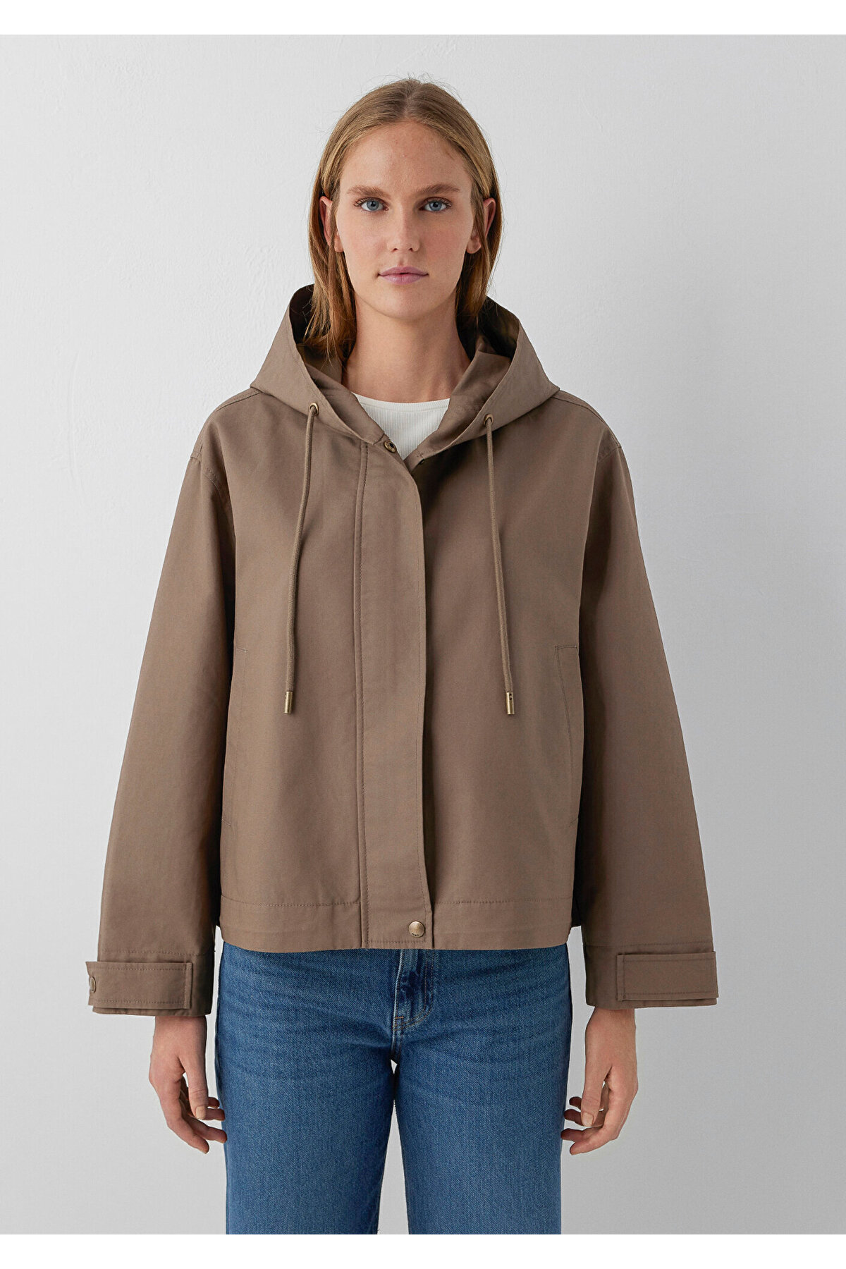 Mavi Kahverengi Ceket Oversize / Geniş Kesim 1110888-85555 görsel 3