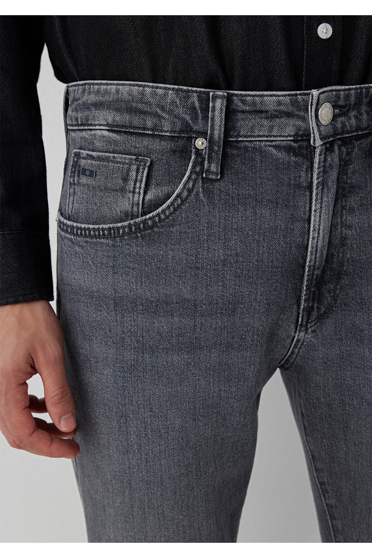 Mavi M00351A4005 Marcus Dolphin Grey Classic Comfort Jean Pantolon Erkek Kot Pantolon GRİ görsel 7