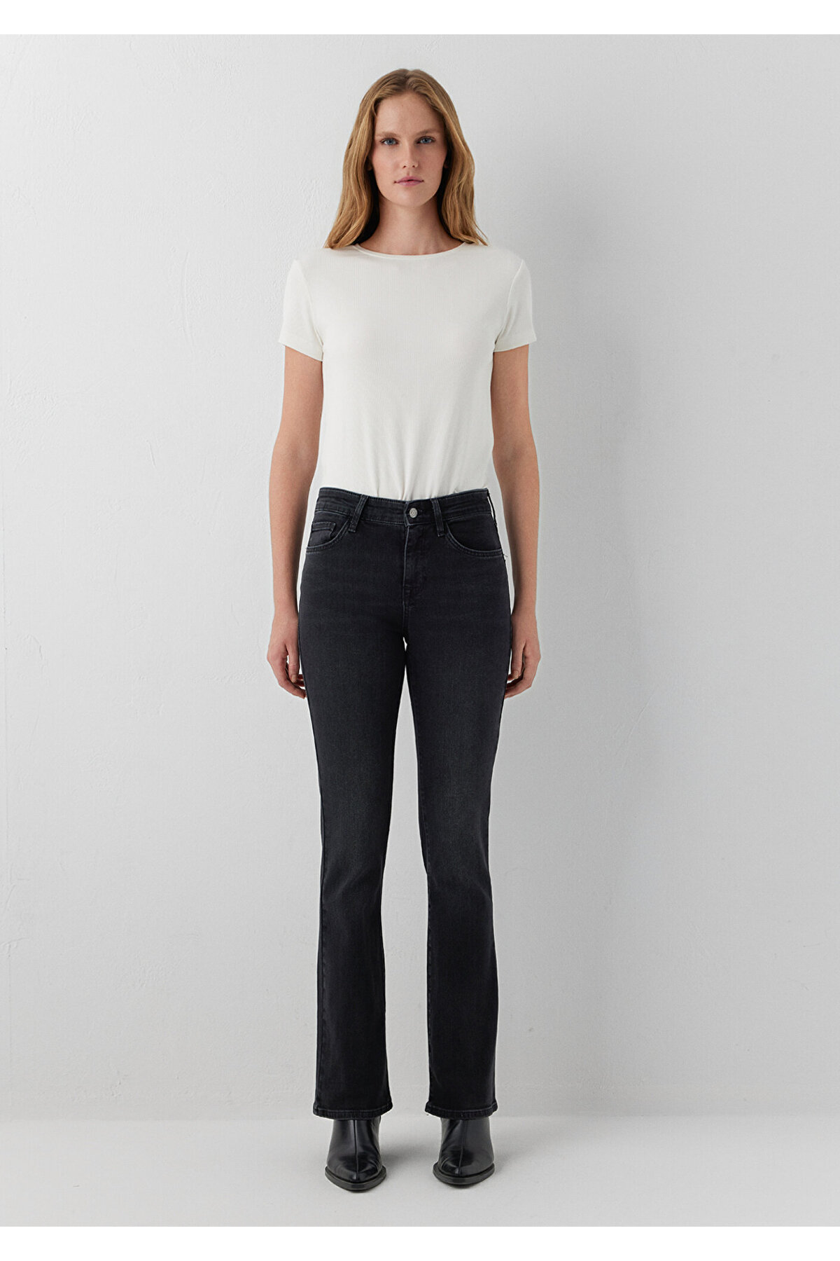 Mavi Molly Smoke Denim Antrasit Jean Pantolon 88136A6888 görsel 3