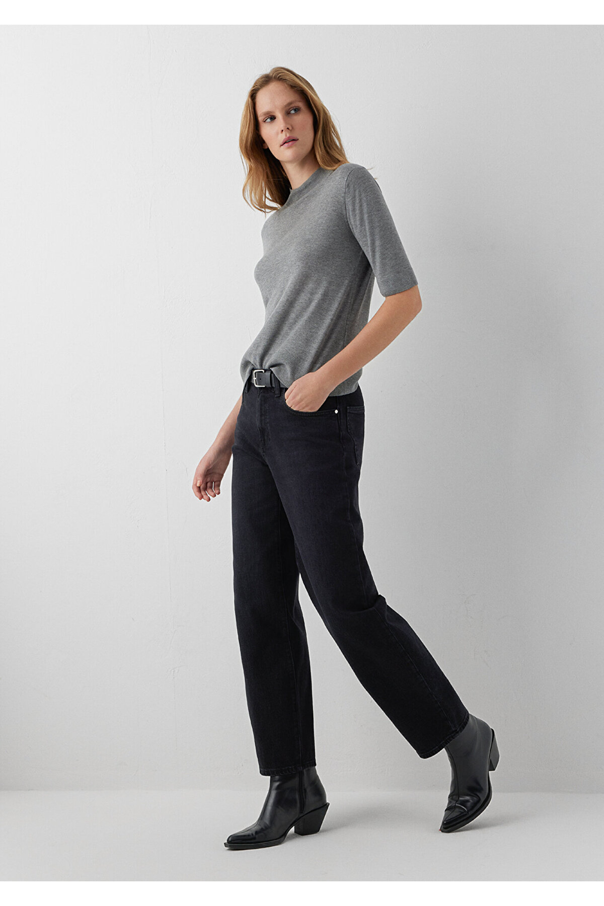 Mavi Leila Premium Blue Koyu Gri Jean Pantolon 1010600-A6198 görsel 2