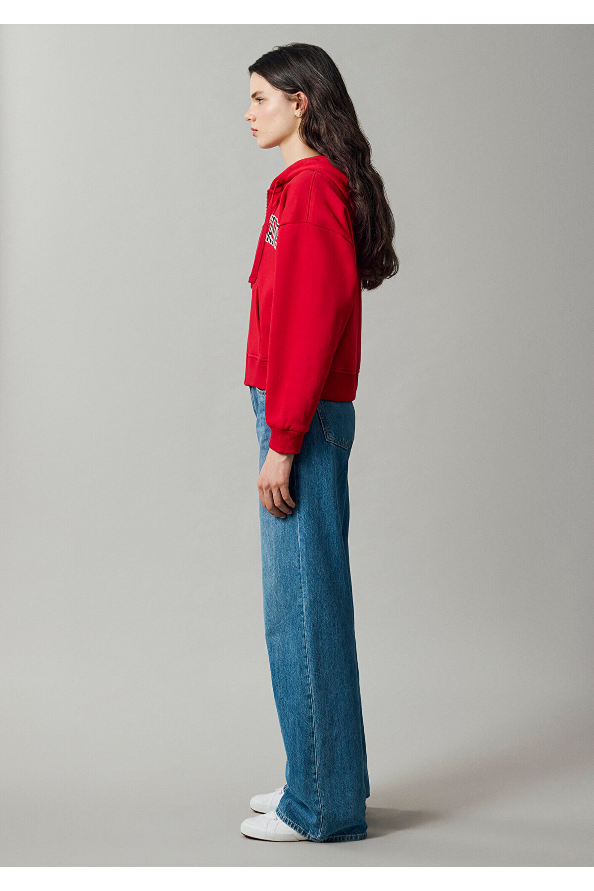 Mavi Jeans Kapüşonlu Kırmızı Sweatshirt 1S10587-86417 görsel 6