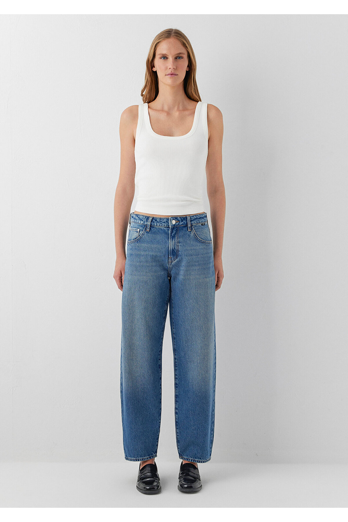 Mavi Leila Premium Blue Gölgeli Indigo Mavisi Jean Pantolon 1010600-A3812 görsel 3