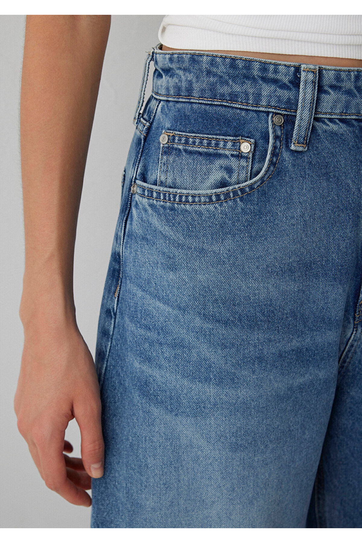 Mavi Fuji Mid Used Denim Jean Pantolon 1010849-A6623 görsel 8