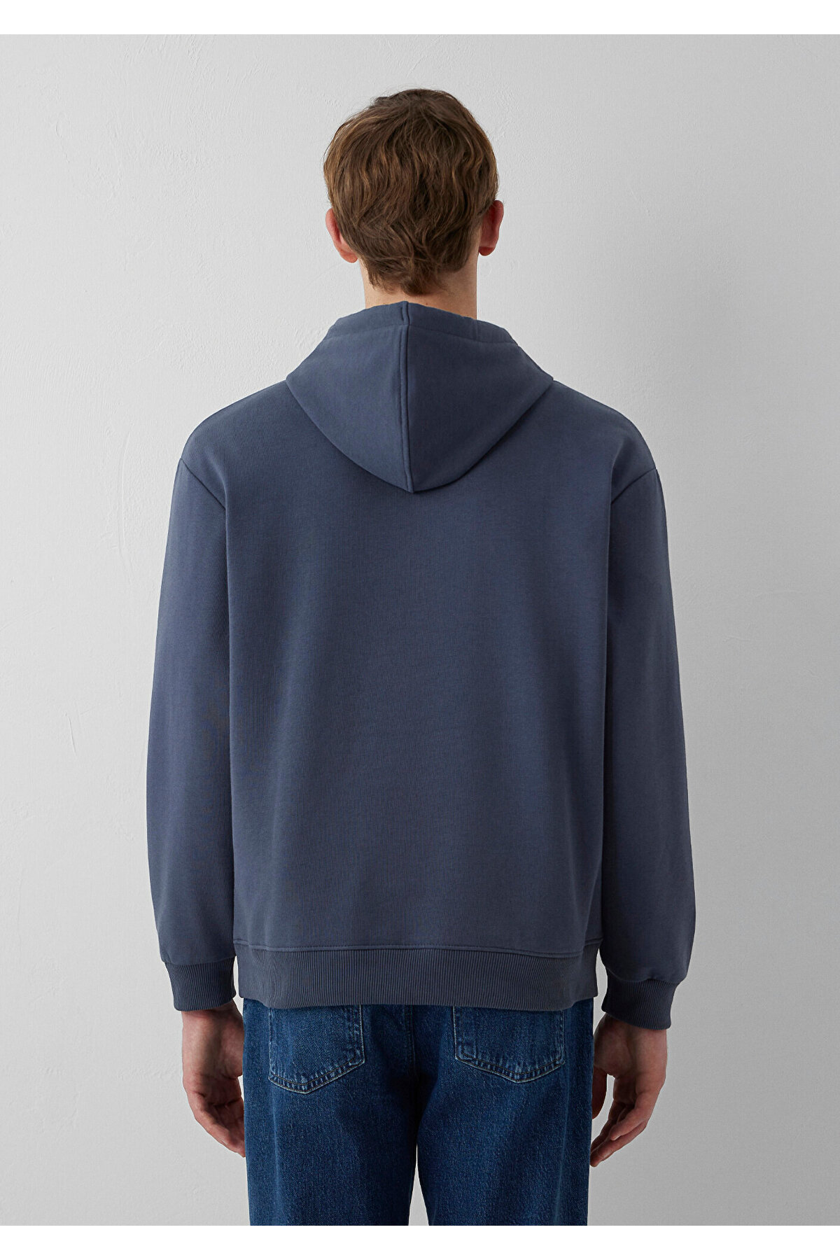 Mavi M0S10196 Logo Baskılı Kapüşonlu Erkek Sweatshirt FÜME görsel 5