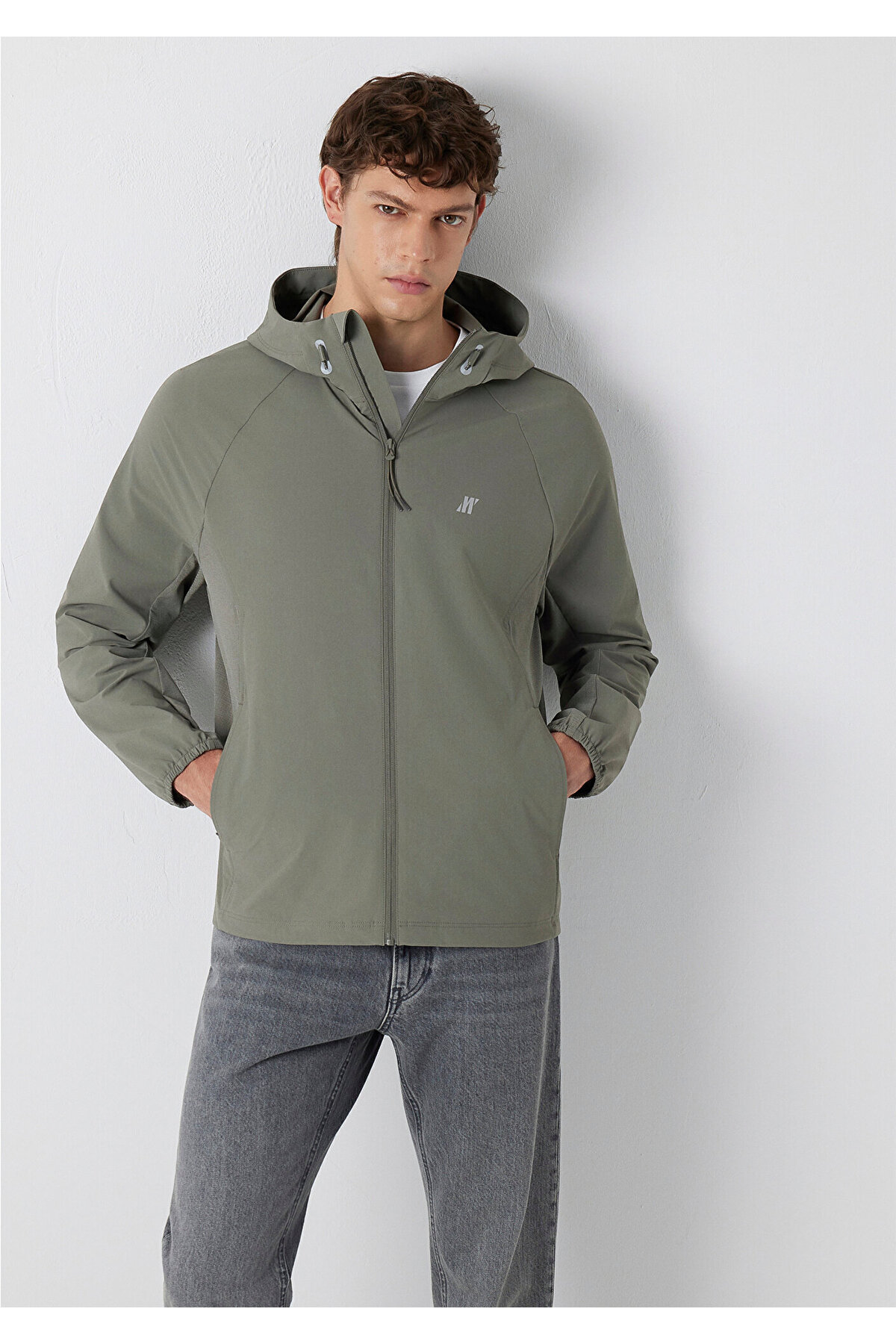 Mavi Kapüşonlu Spandex Haki Ceket Regular Fit / Normal Kesim 0110902-71484 görsel 2