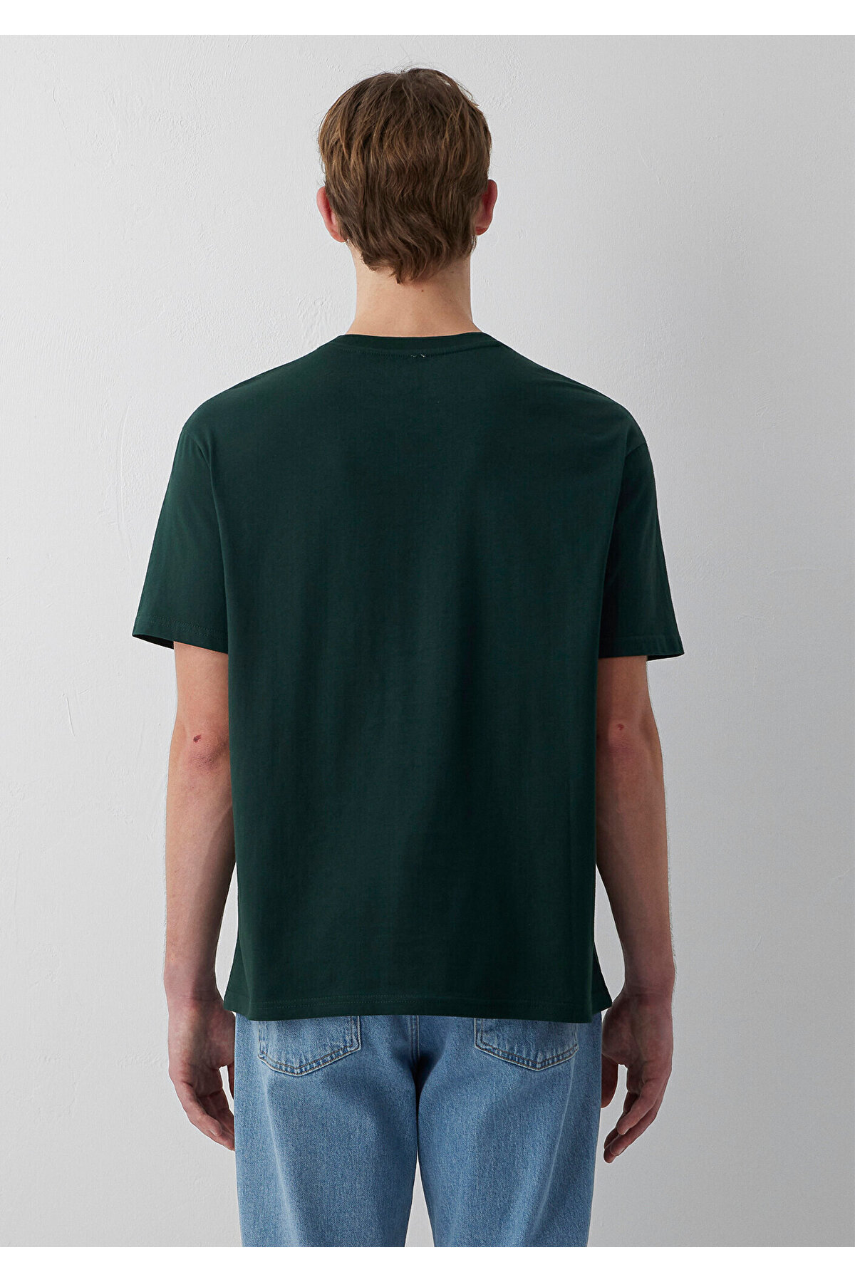 Mavi Logo İşlemeli Yeşil Basic Tişört Loose Fit / Bol Rahat Kesim 067074-85173 görsel 5