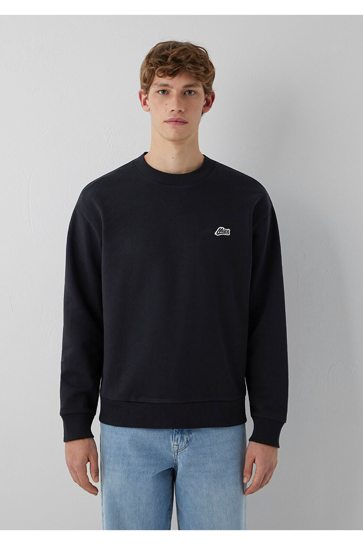Mavi M0S10611 Patch Nakışlı Erkek Sweatshirt SİYAH görsel 4