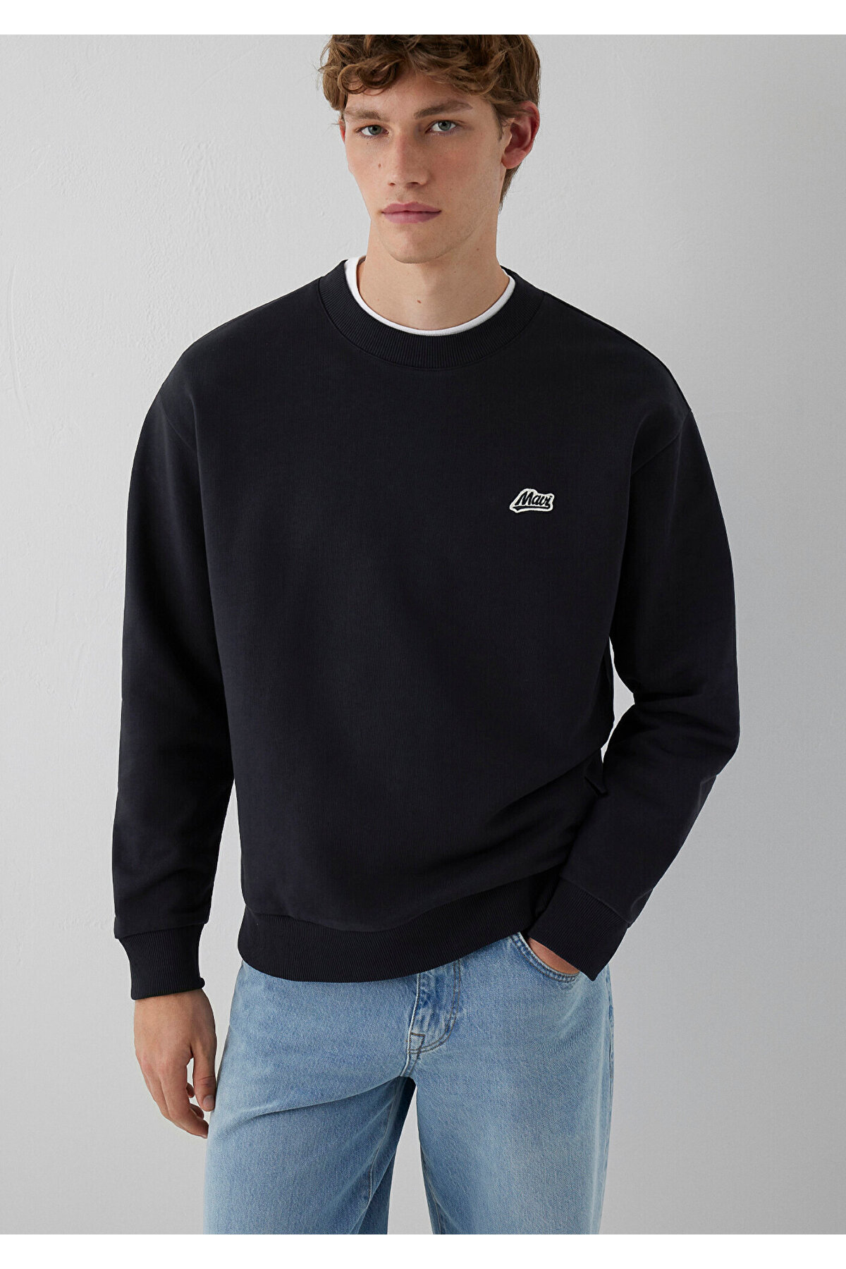 Mavi M0S10611 Patch Nakışlı Erkek Sweatshirt SİYAH görsel 2