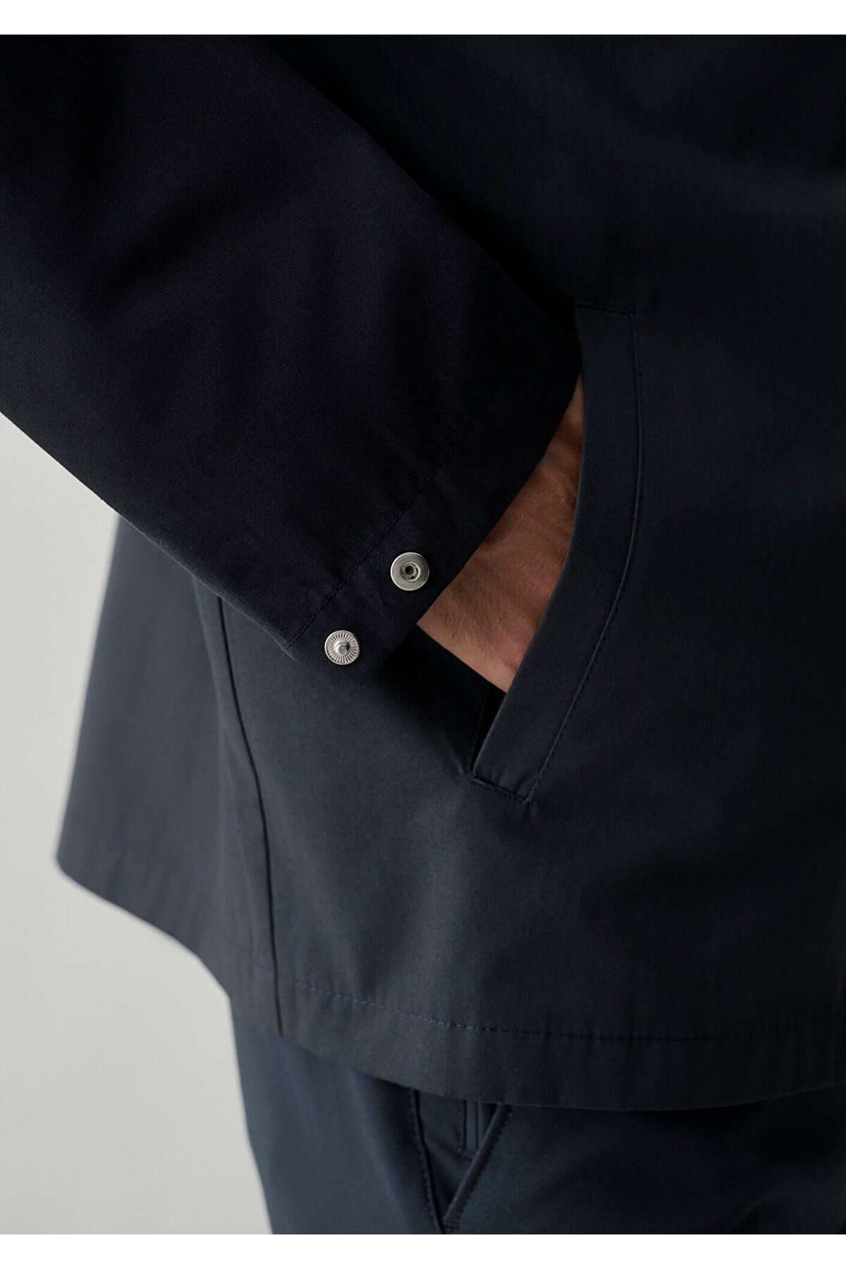 Mavi Fermuarlı Lacivert İnce Ceket Loose Fit / Bol Rahat Kesim 0212079-70489 görsel 5