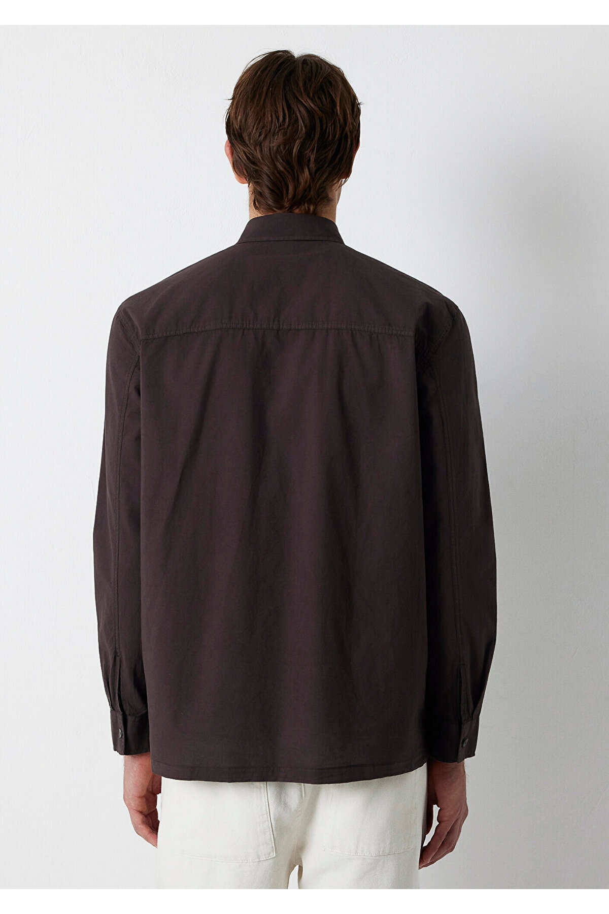 Mavi M Nakış DetaylıKahverengi Gömlek Loose Fit / Bol Rahat Kesim 0212140-70220 görsel 5