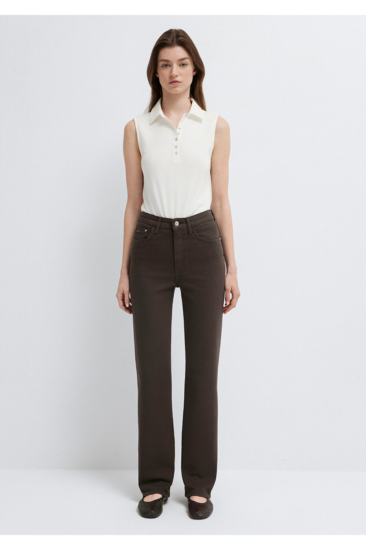 Mavi Sky Classic Denim Koyu Kahverengi Gabardin Pantolon 1010627-A3931 görsel 4