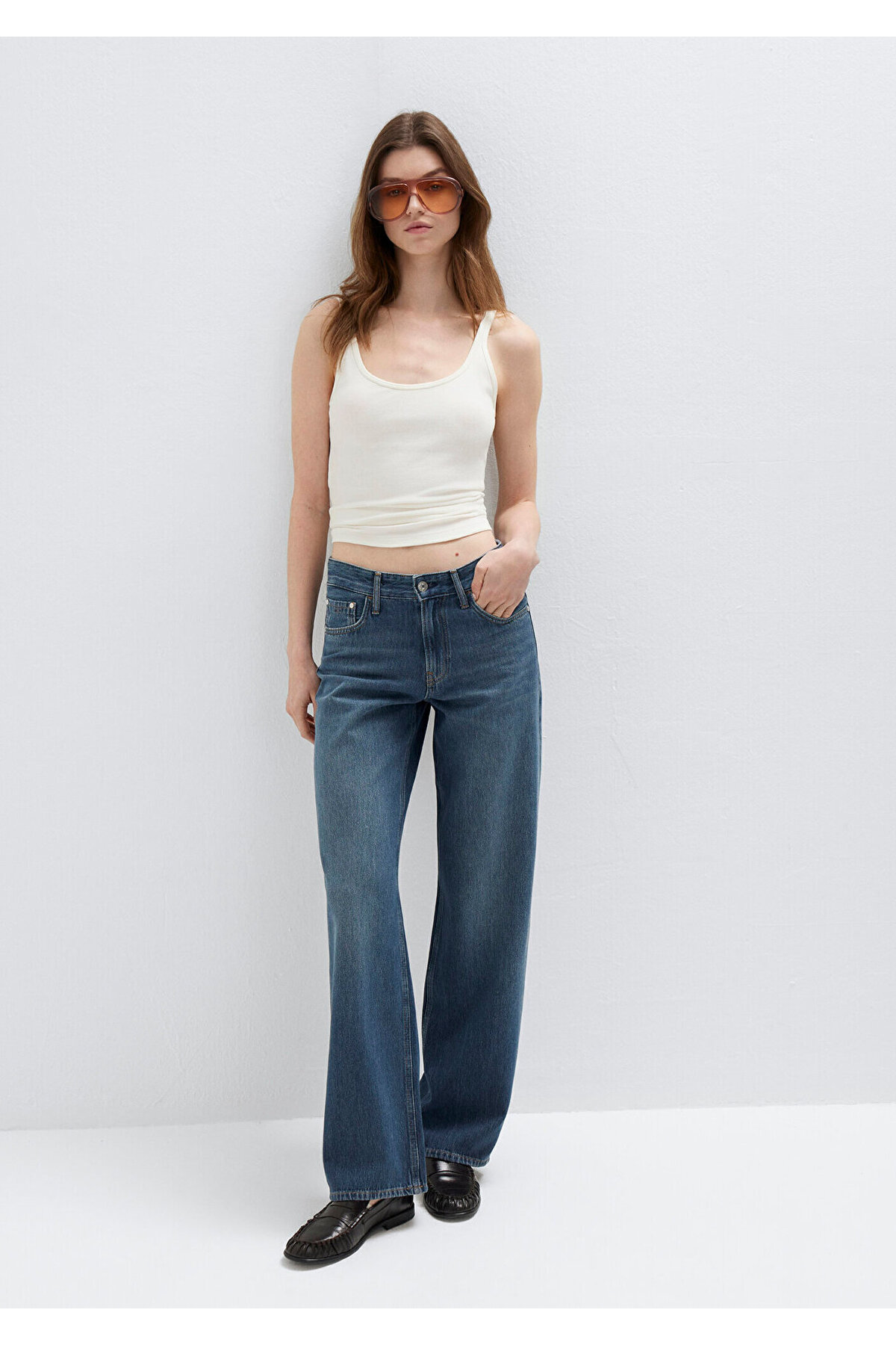 Mavi Lovely Classic Denim Puslu Koyu Jean Pantolon 1012645-A3167 görsel 2