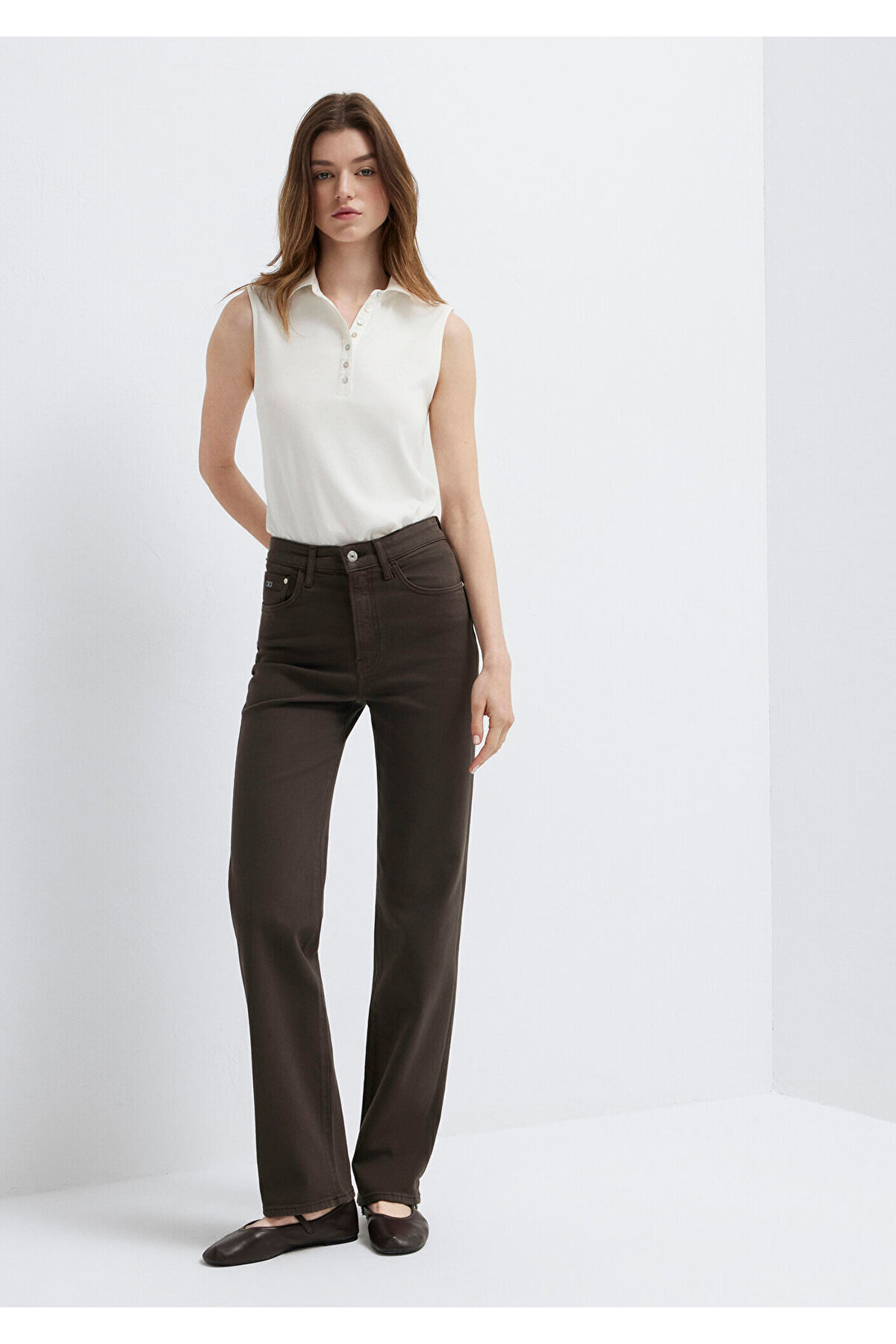 Mavi Sky Classic Denim Koyu Kahverengi Gabardin Pantolon 1010627-A3931 görsel 2