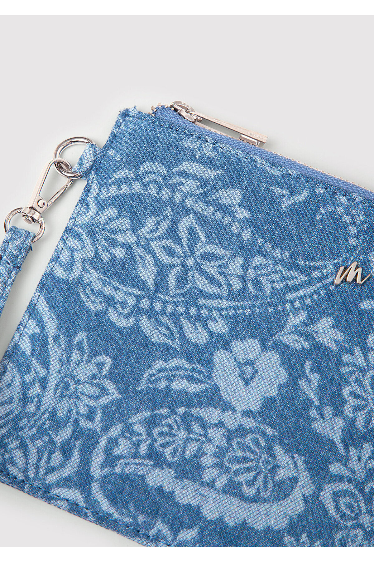 Mavi Etnik Desenli Denim El Çantası 1913944-82050 görsel 4