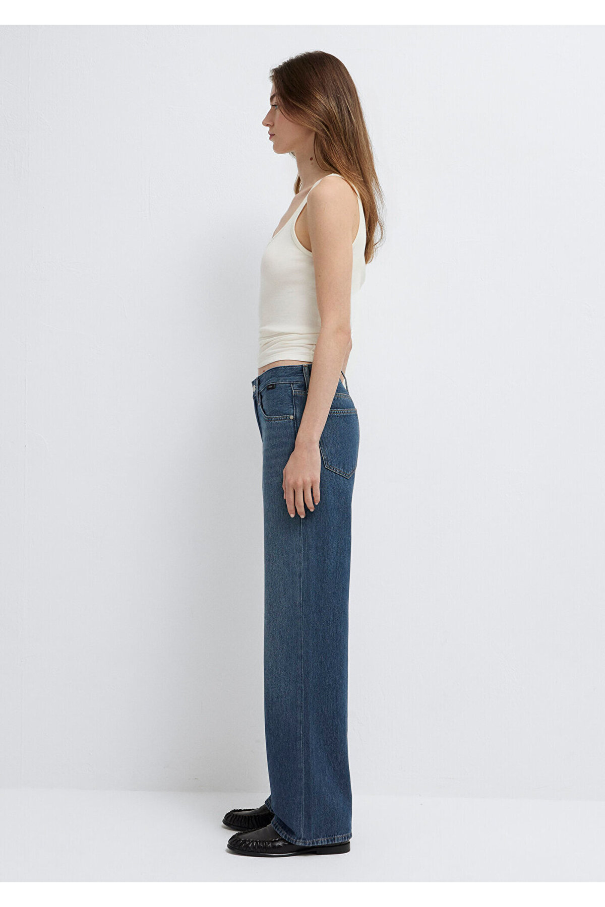 Mavi Lovely Classic Denim Puslu Koyu Jean Pantolon 1012645-A3167 görsel 5