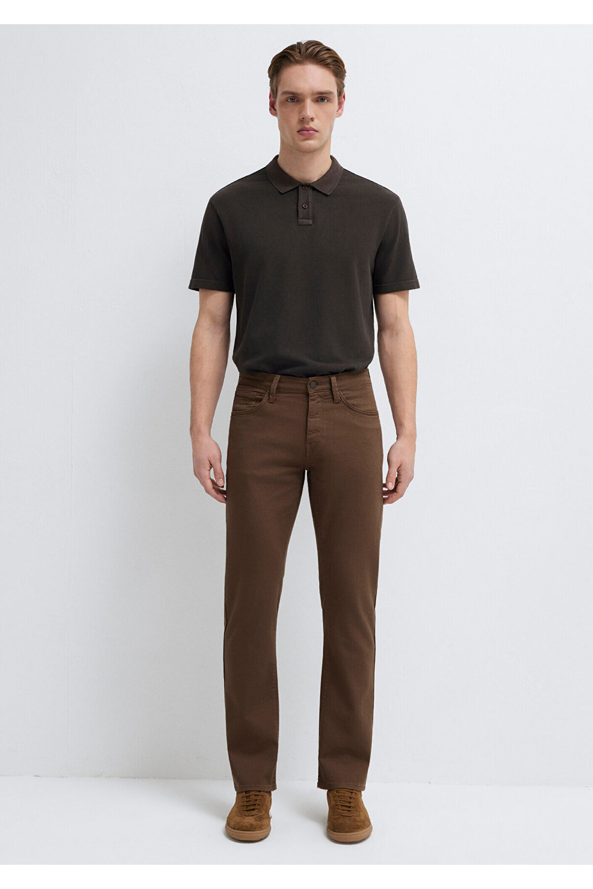 Mavi Martin Kahverengi Comfort Gabardin Pantolon 0037890680 görsel 3